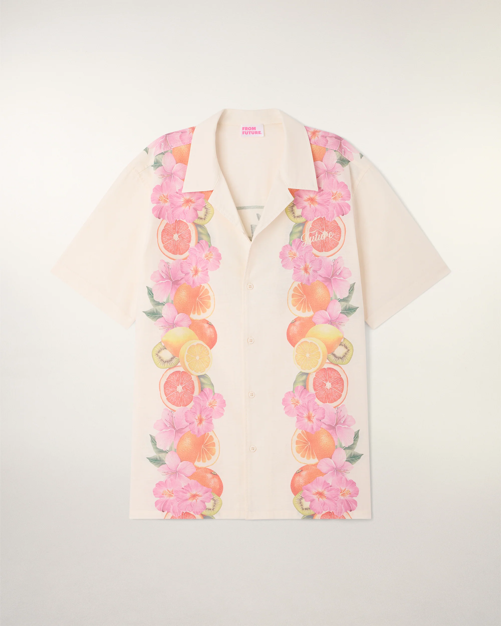 Short Sleeved Frieze Print Shirt (S26 / HOMME / Ecru) - Image 6