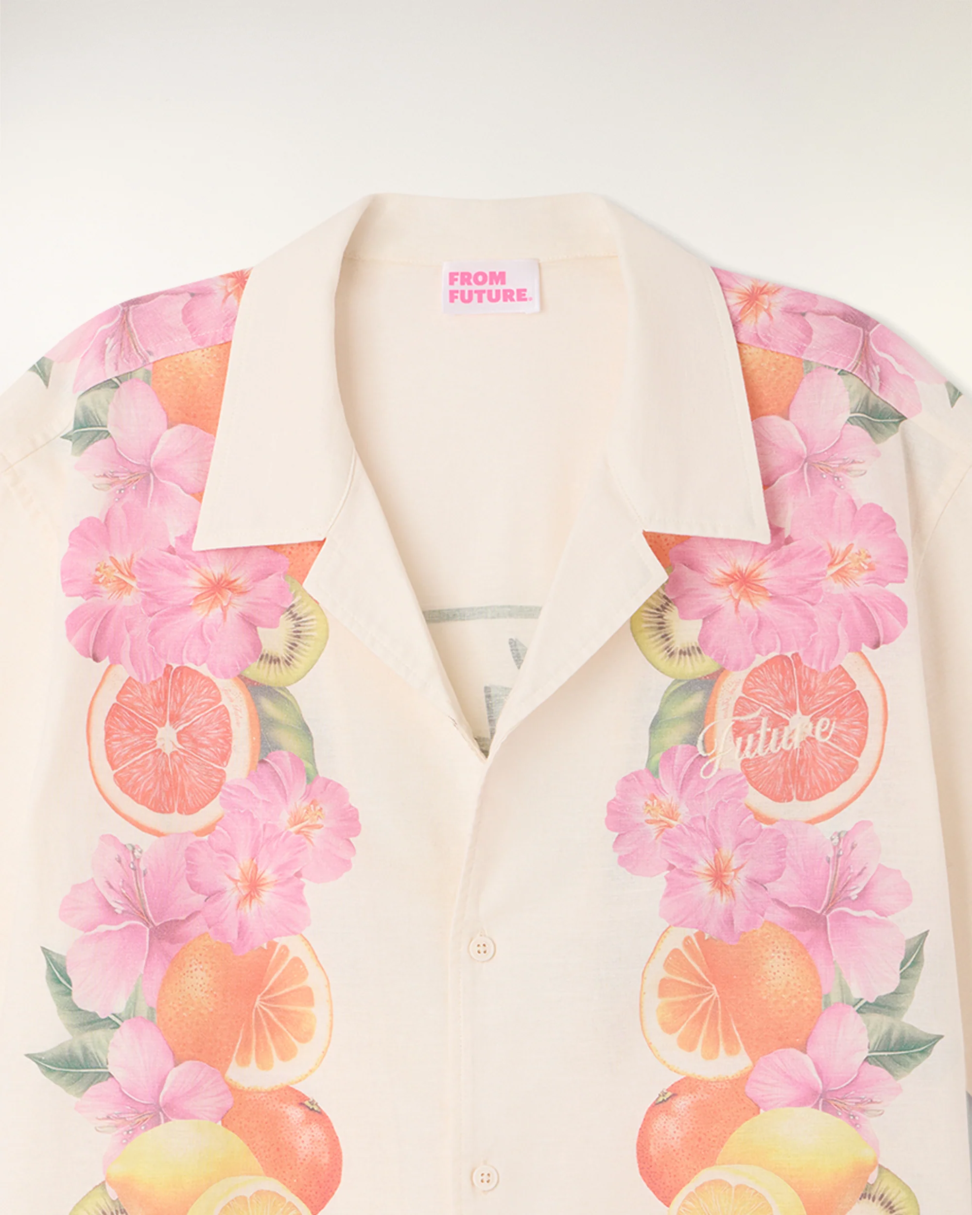 Short Sleeved Frieze Print Shirt (S26 / HOMME / Ecru) - Image 7