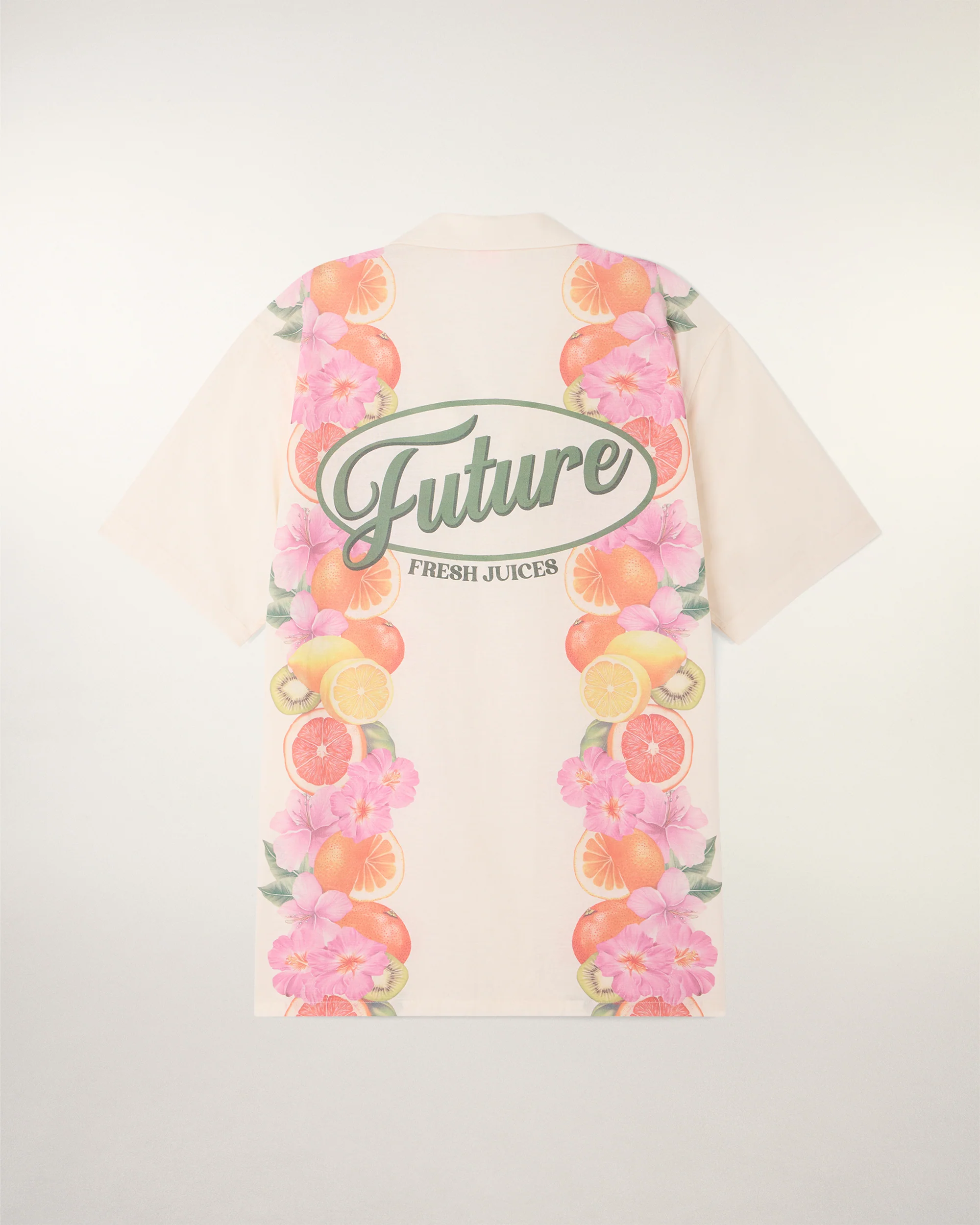 Short Sleeved Frieze Print Shirt (S26 / HOMME / Ecru) - Image 8