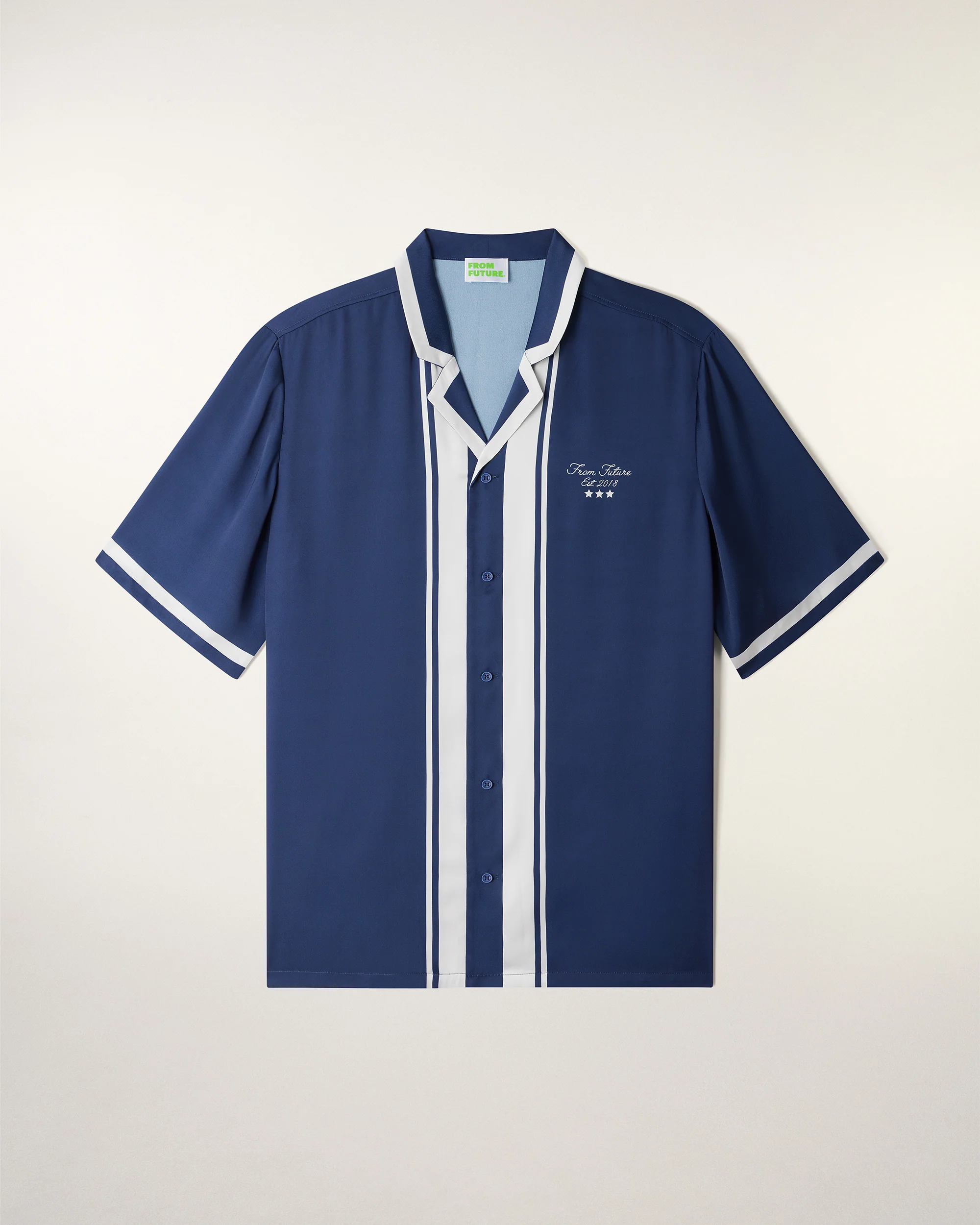 Bowling Style Short Sleeve Shirt (S26 / HOMME / Navy) - Image 5