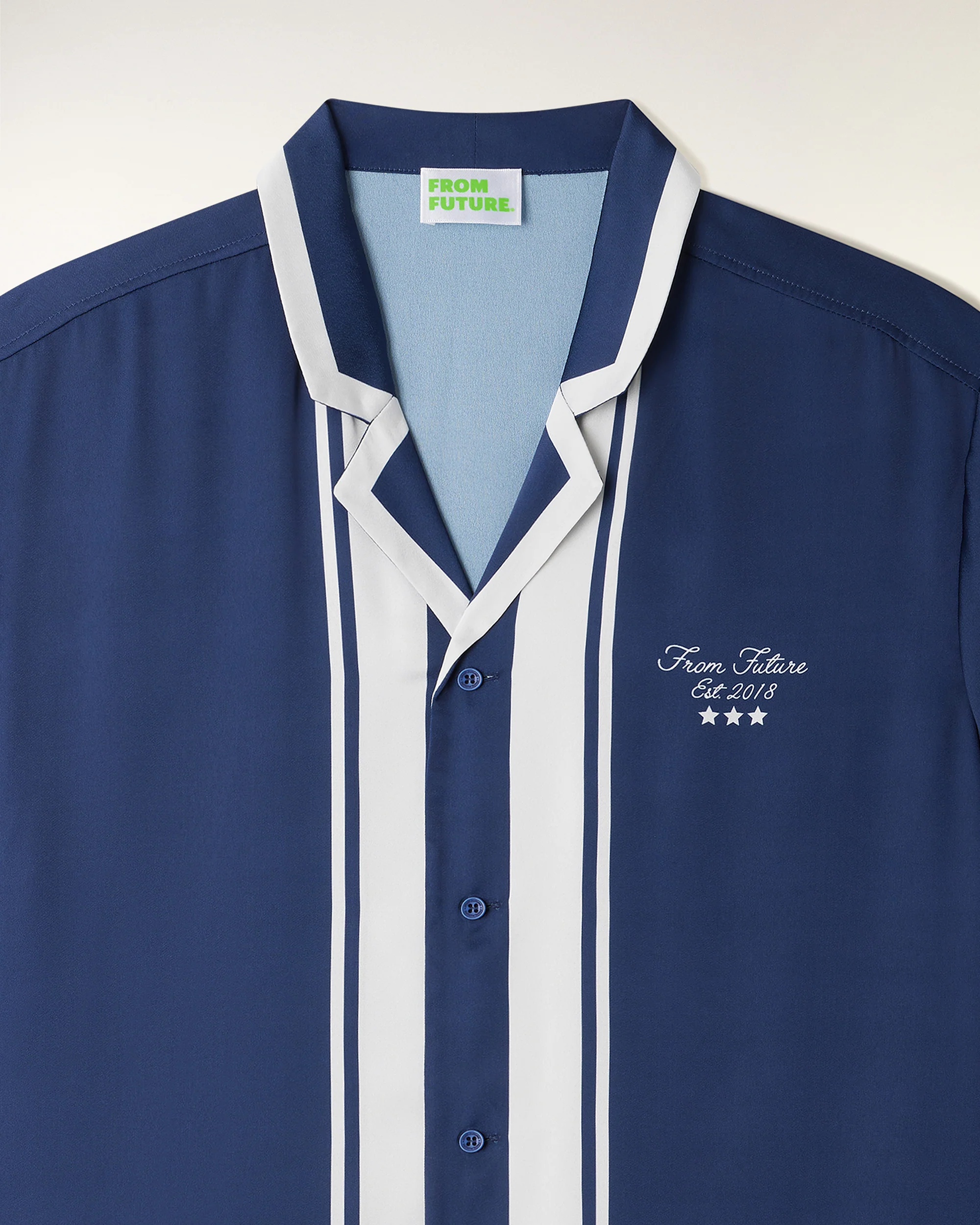 Bowling Style Short Sleeve Shirt (S26 / HOMME / Navy) - Image 6