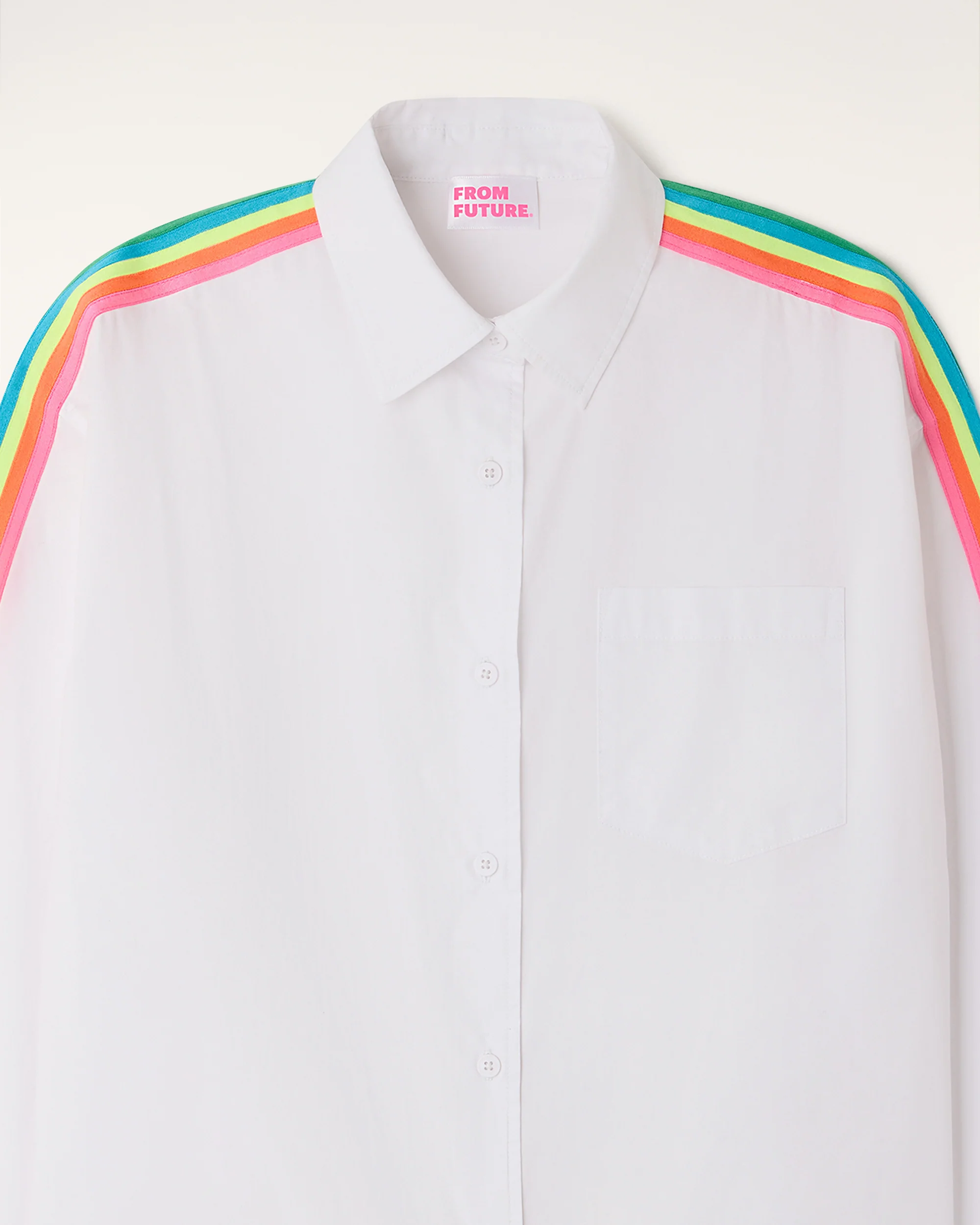 Long-Sleeve Striped Shirt (S26 / FEMME / White) - Image 10