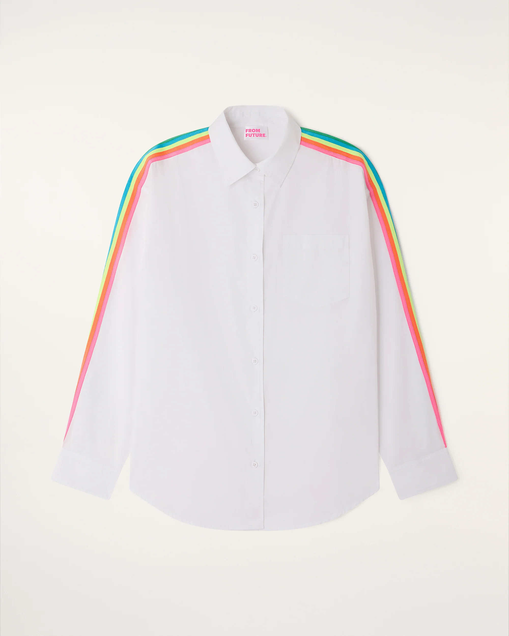 Long-Sleeve Striped Shirt (S26 / FEMME / White) - Image 9