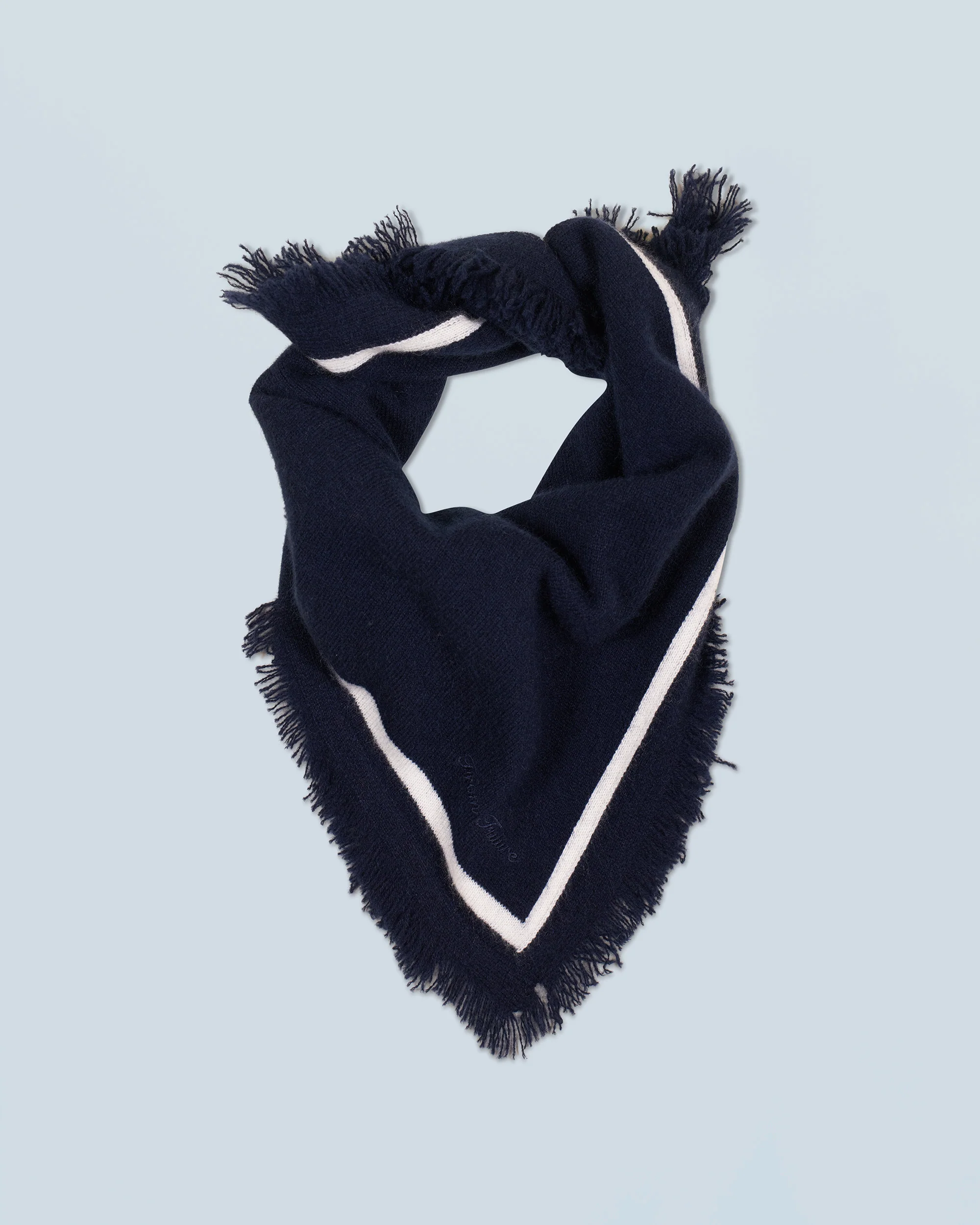 Regular Two-tone Scarf (H24 / ACCESSORIES / Navy) - Image 3