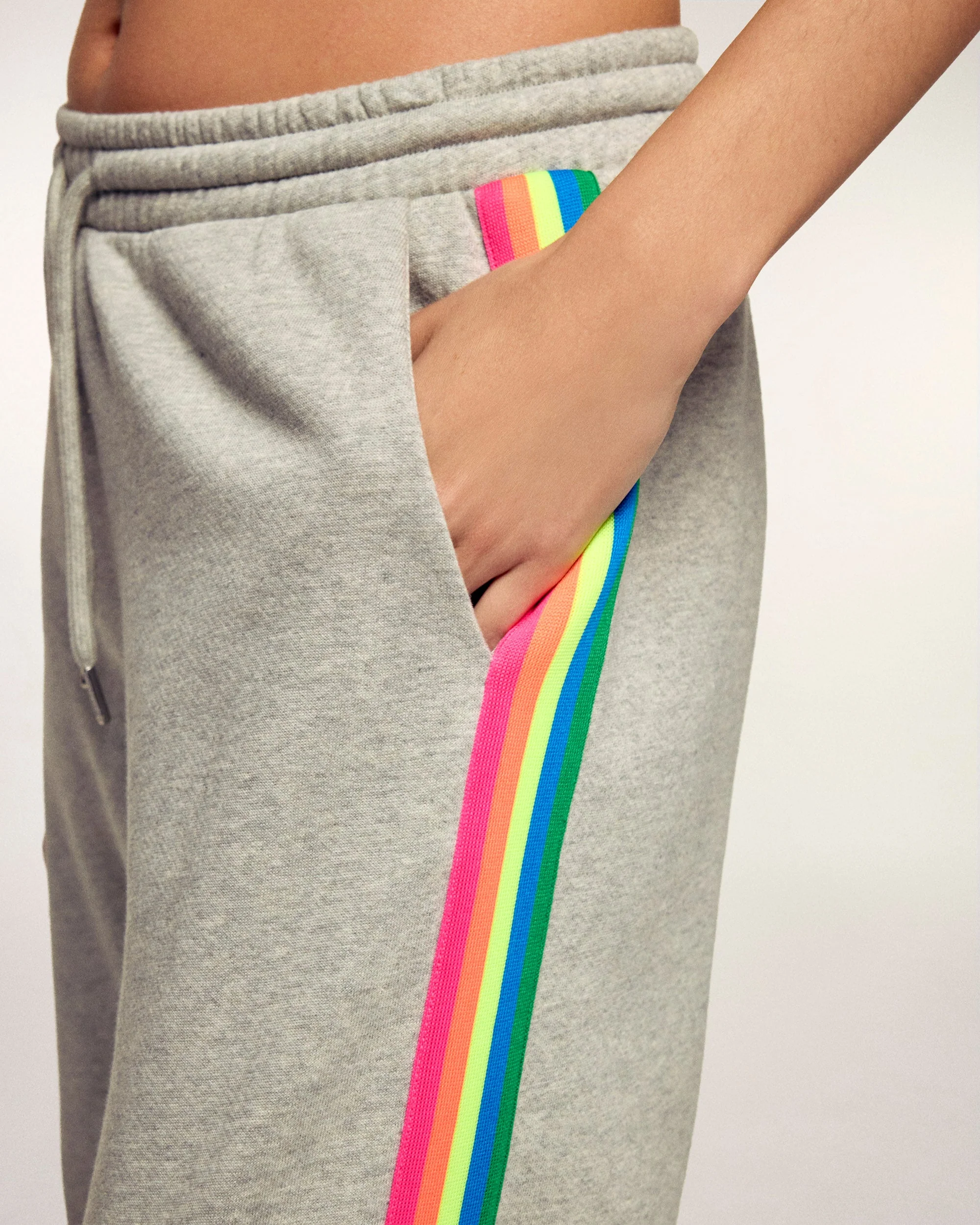 Straight Jogging Multicolor Stripes (S26 / FEMME / Gris chiné clair) - Image 7