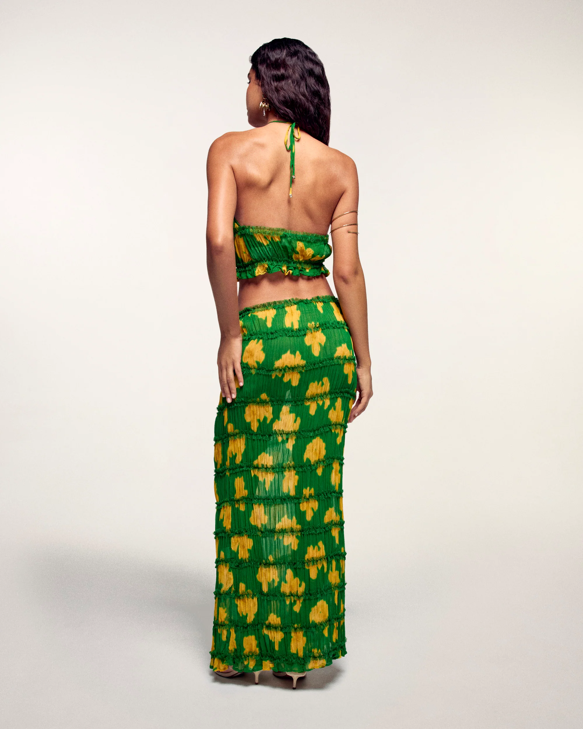Printed Smocked Mid-Length Skirt (S26 / FEMME / Brazil Hibiscus) - Image 4