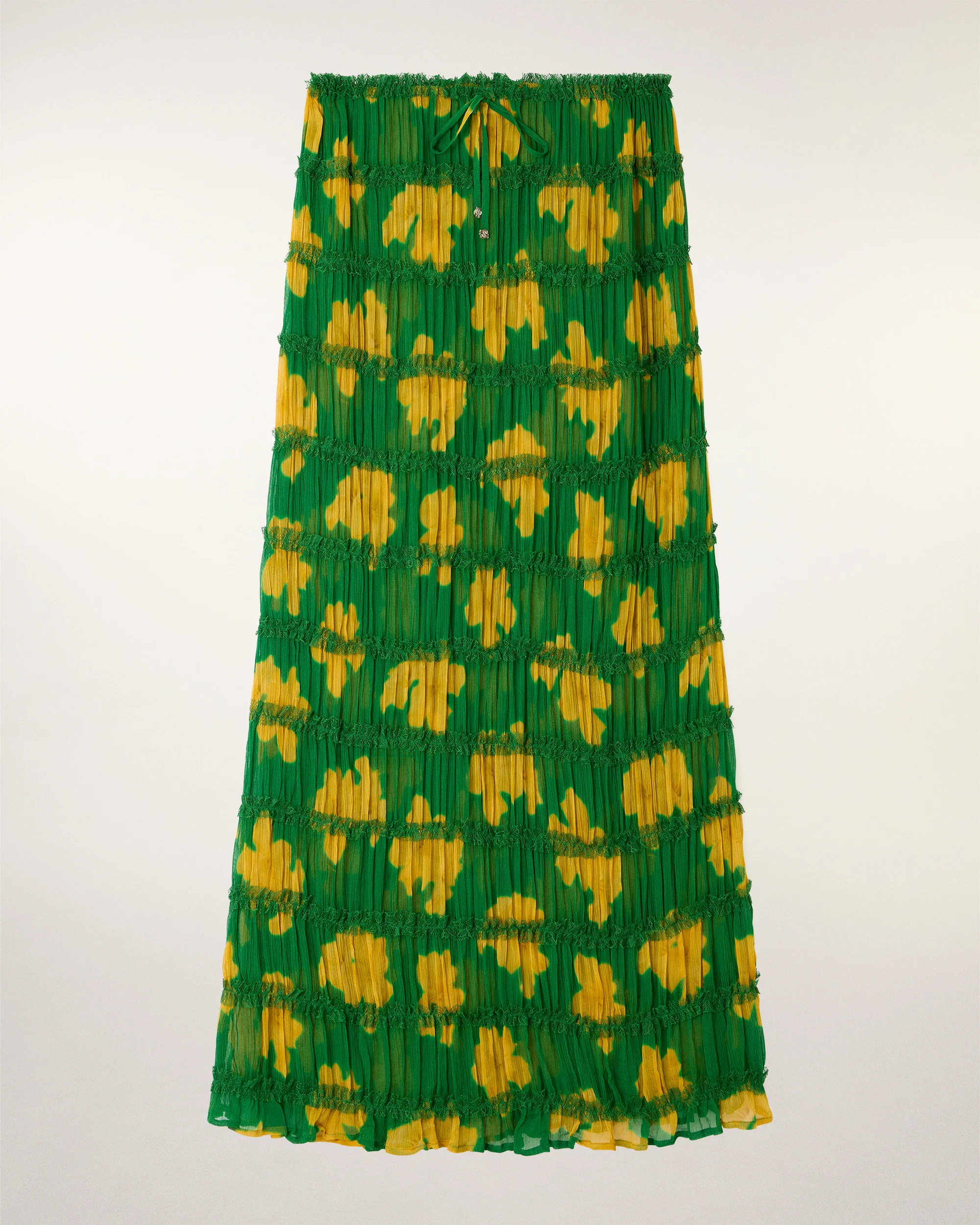 Printed Smocked Mid-Length Skirt (S26 / FEMME / Brazil Hibiscus) - Image 5