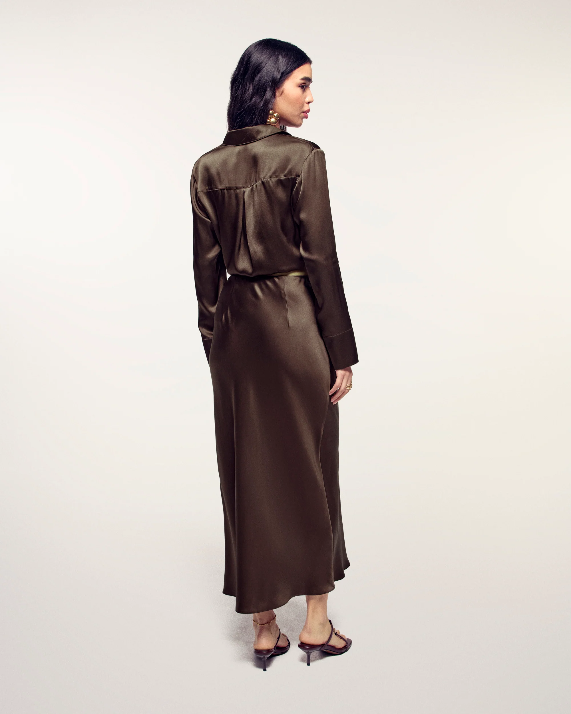 Mid-Length Skirt (S26/ FEMME/ Chocolat) - Image 3