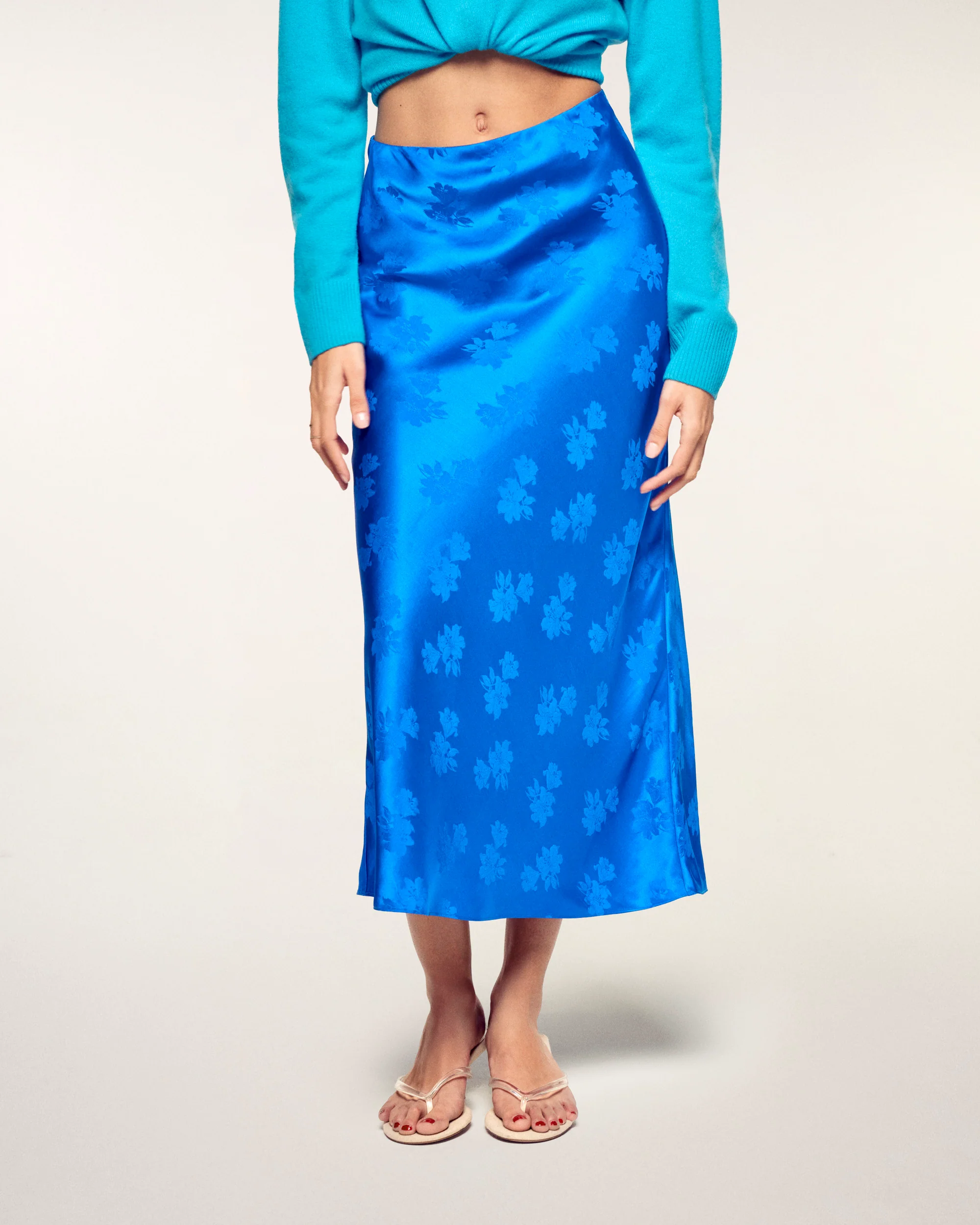 Midi Skirt (S26 / FEMME / Ocean Jacquard) - Image 5