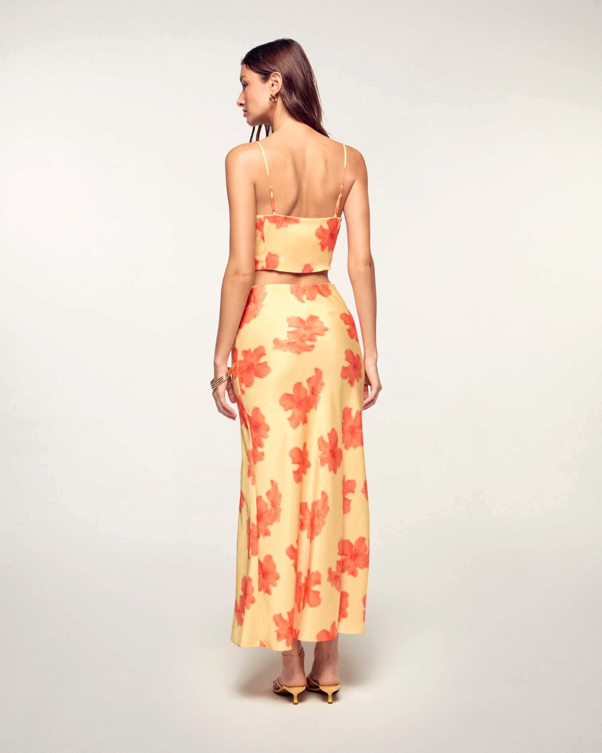 Printed Midi Skirt (S26 / FEMME / Sunny hibiscus) - Image 3