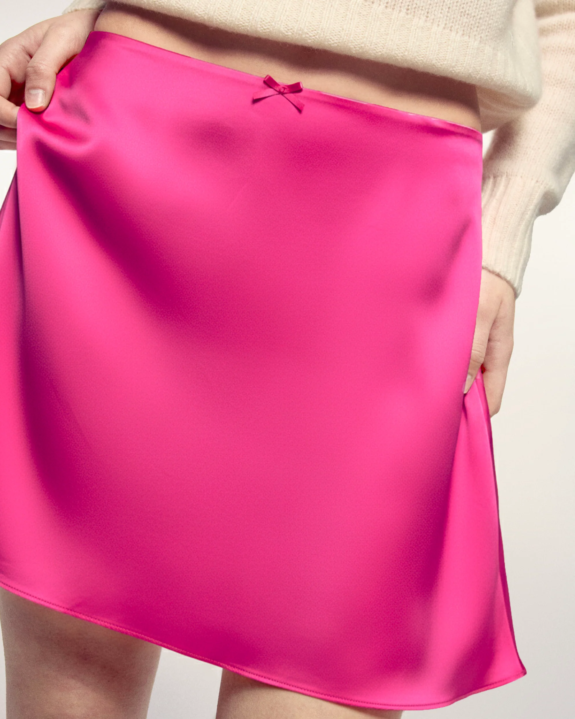 Mini Skirt with Bow (S26 / FEMME / Tropical Raspberry) - Image 2