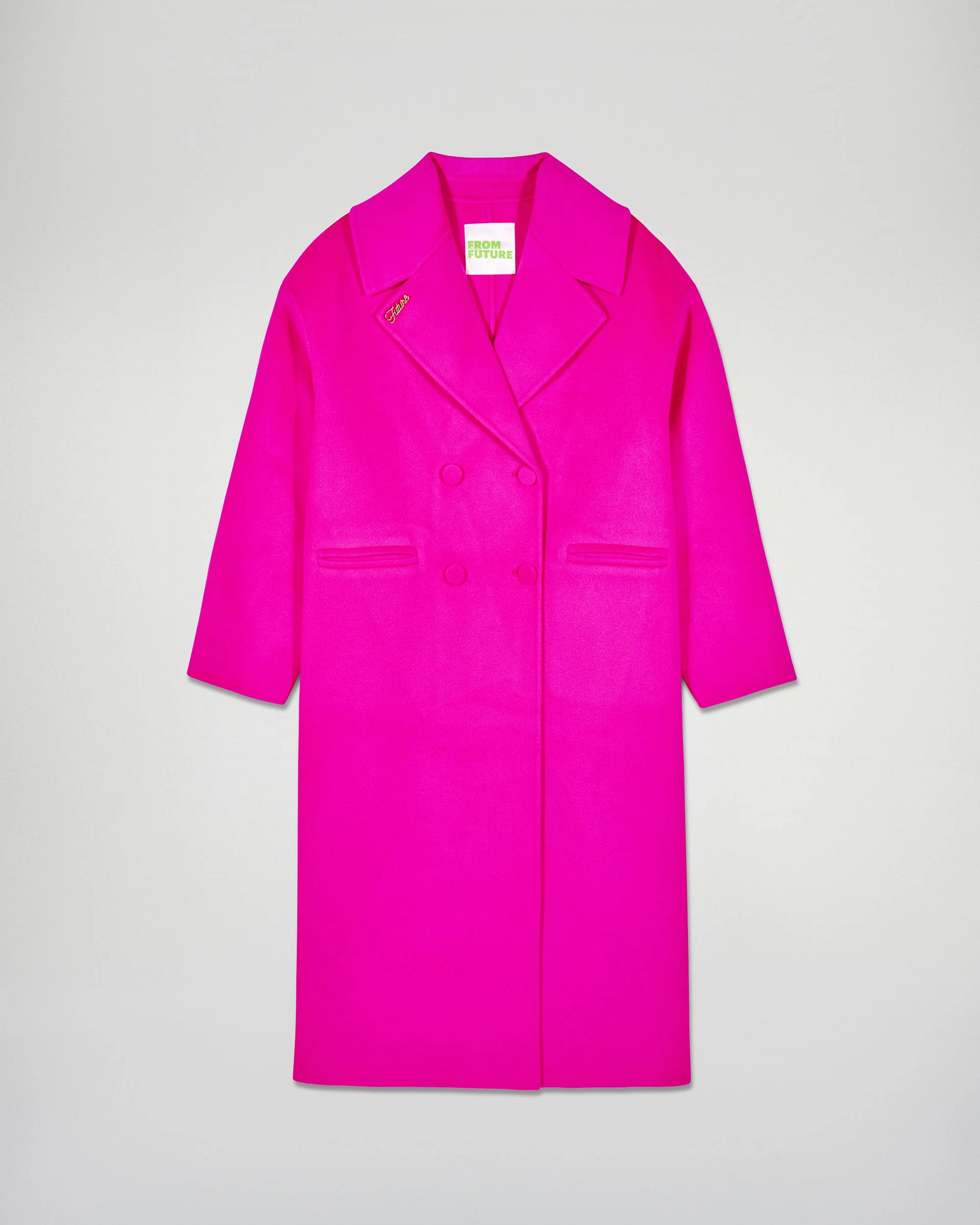 Outerwear Double-Breasted Coat (H25 / FEMME / Cosmic Pink) - Image 5