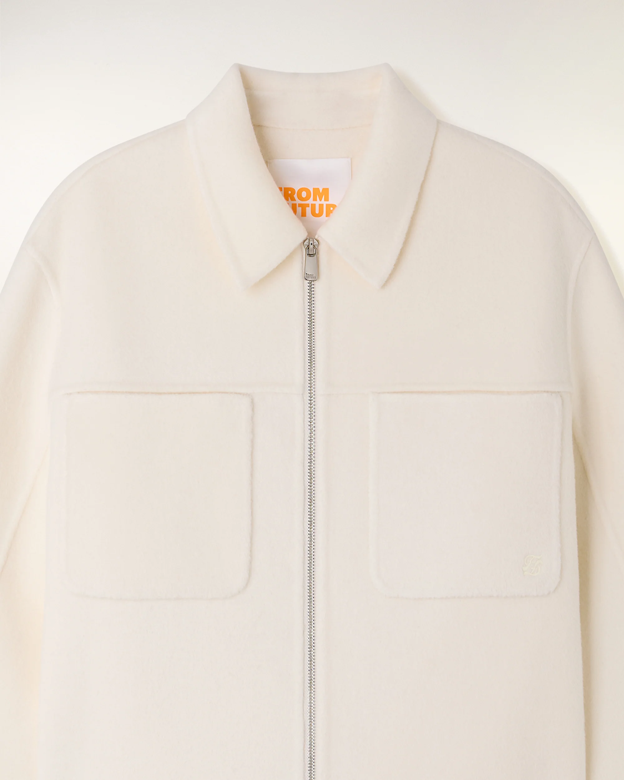 "FF" Embroidery Jacket (S26/ FEMME/ Ecru) - Image 7