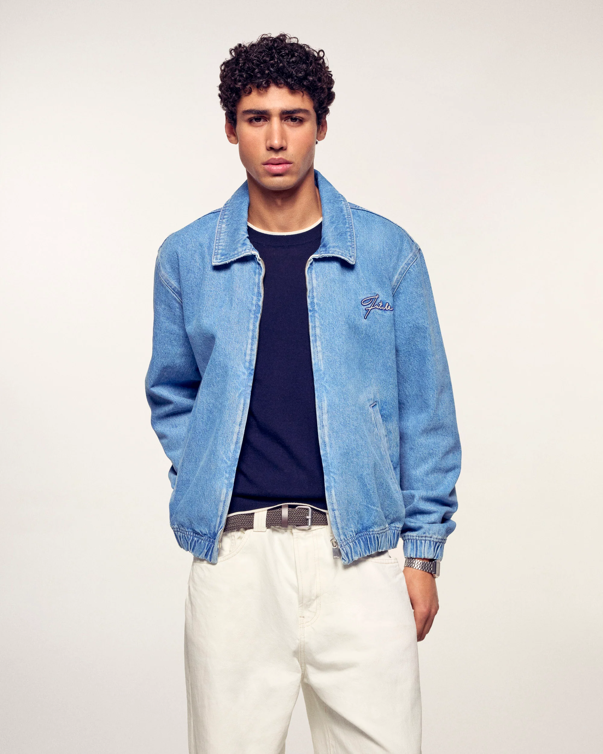 Outerwear Embroidered "Future" Jacket (S26/ HOMME/ Denim Blue)