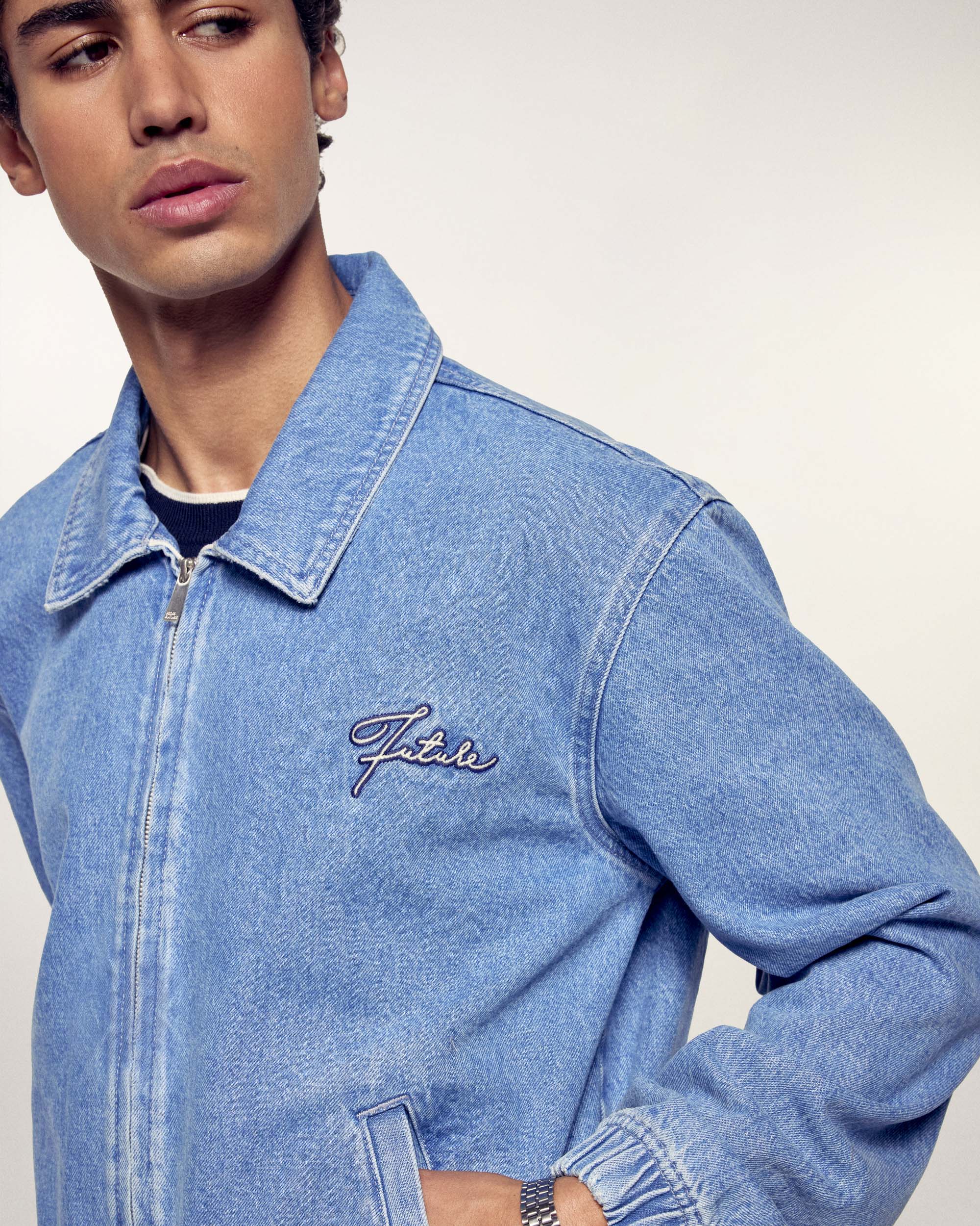 Outerwear Embroidered "Future" Jacket (S26/ HOMME/ Denim Blue) - Image 2
