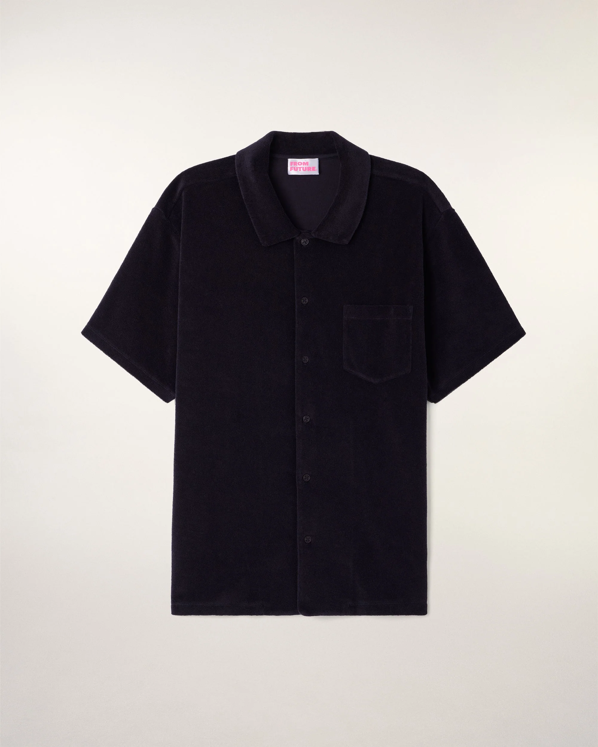 Short Sleeved Terry Cloth Polo Shirt (S26 / HOMME / Navy) - Image 6