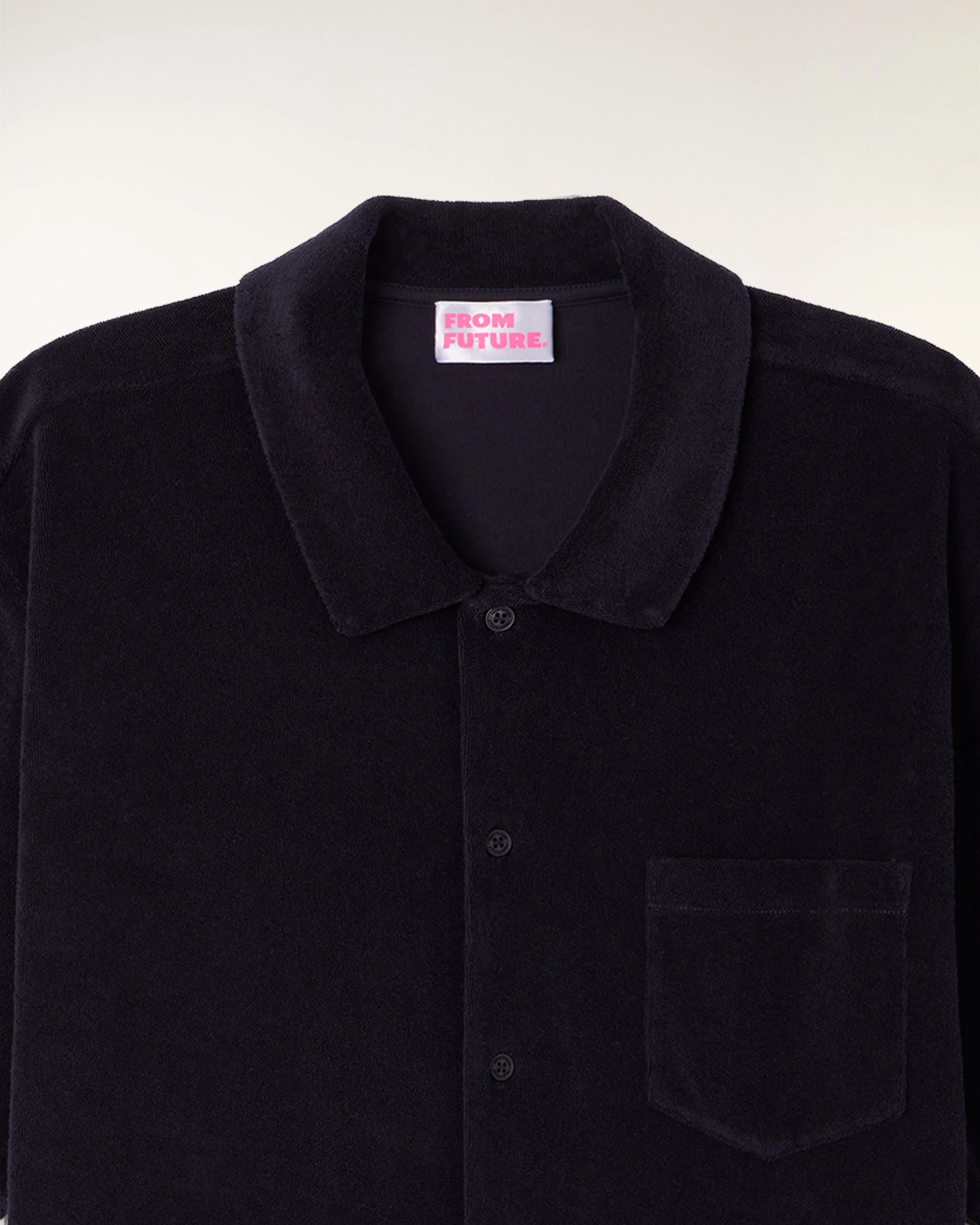 Short Sleeved Terry Cloth Polo Shirt (S26 / HOMME / Navy) - Image 7