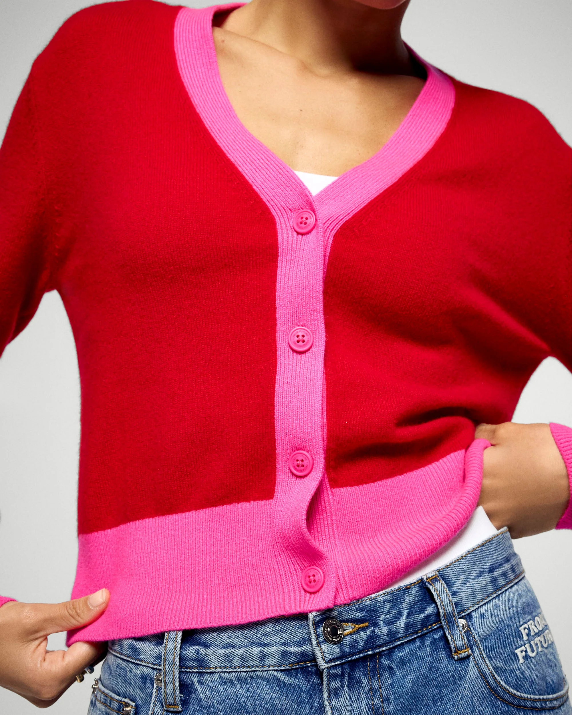 Cardigan sweater (H25 / FEMME / Hot Red) - Image 2