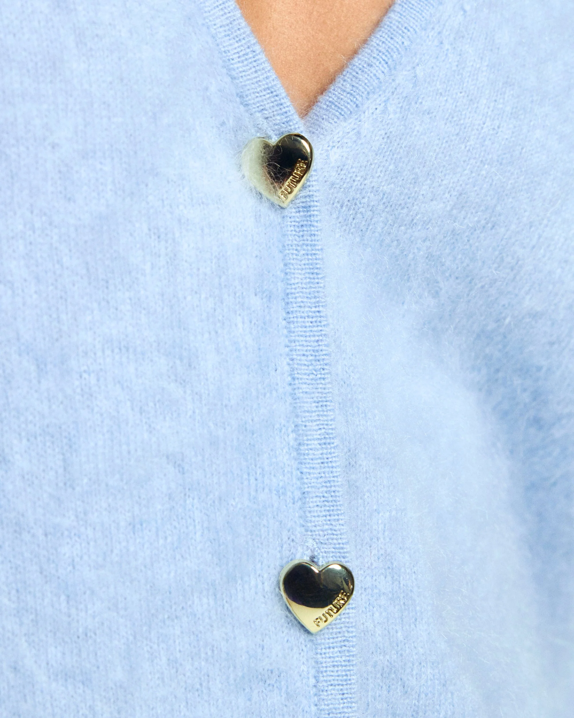 Brushed Cardigan Sweater (H25 / WOMEN / Smooth Blue) - Image 3
