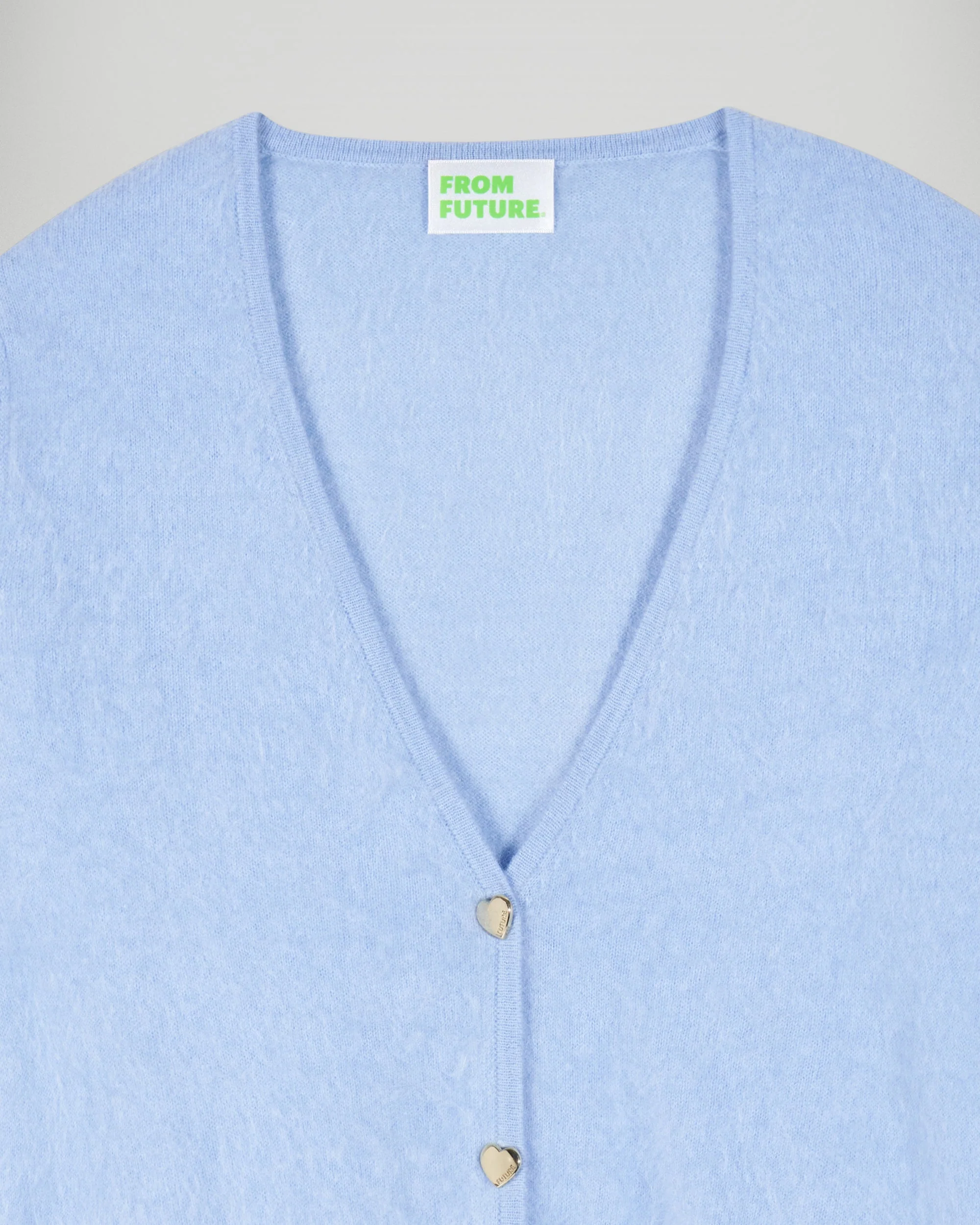 Brushed Cardigan Sweater (H25 / WOMEN / Smooth Blue) - Image 6