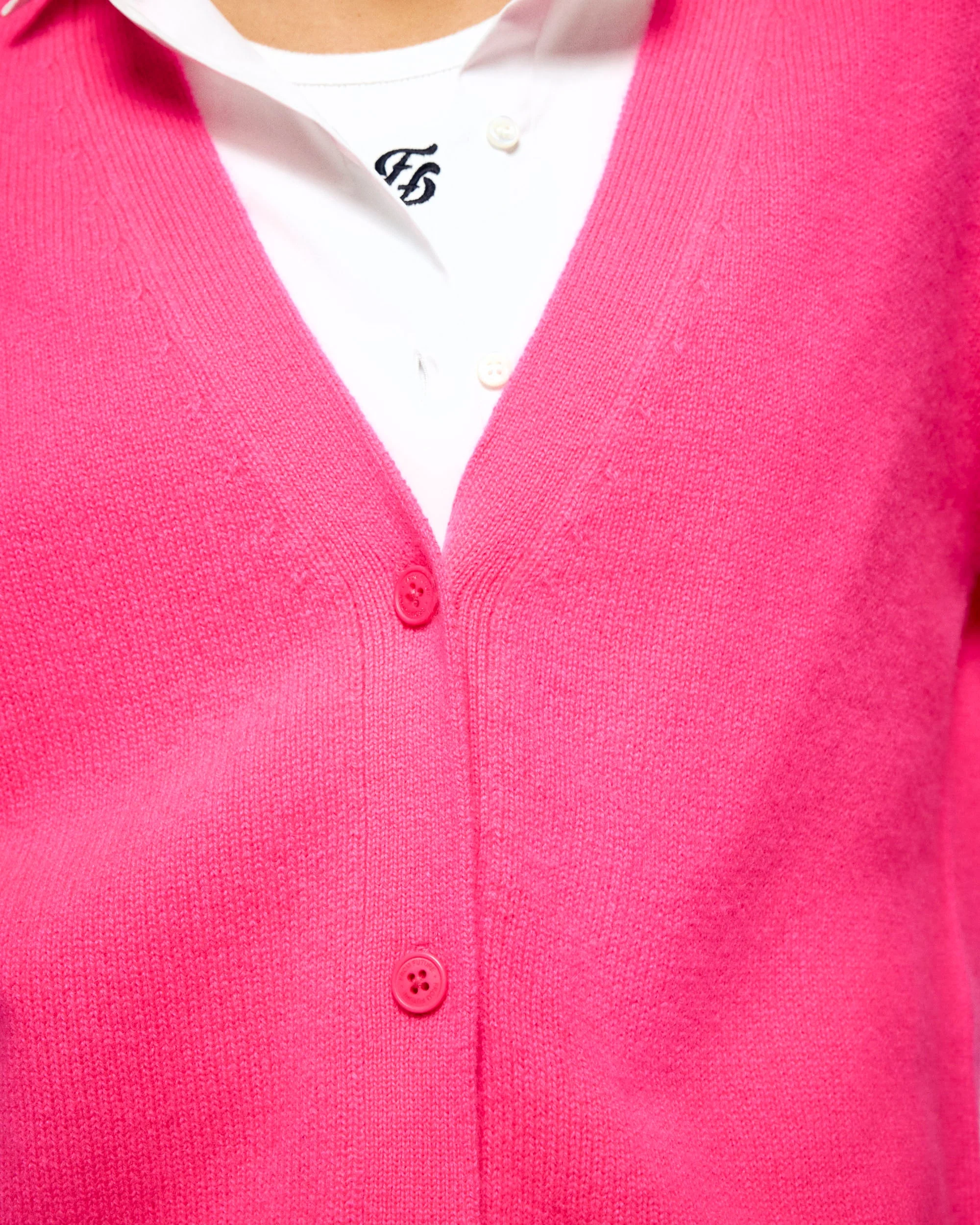 Cardigan sweater (H25 / FEMME / Solar Pink) - Image 3