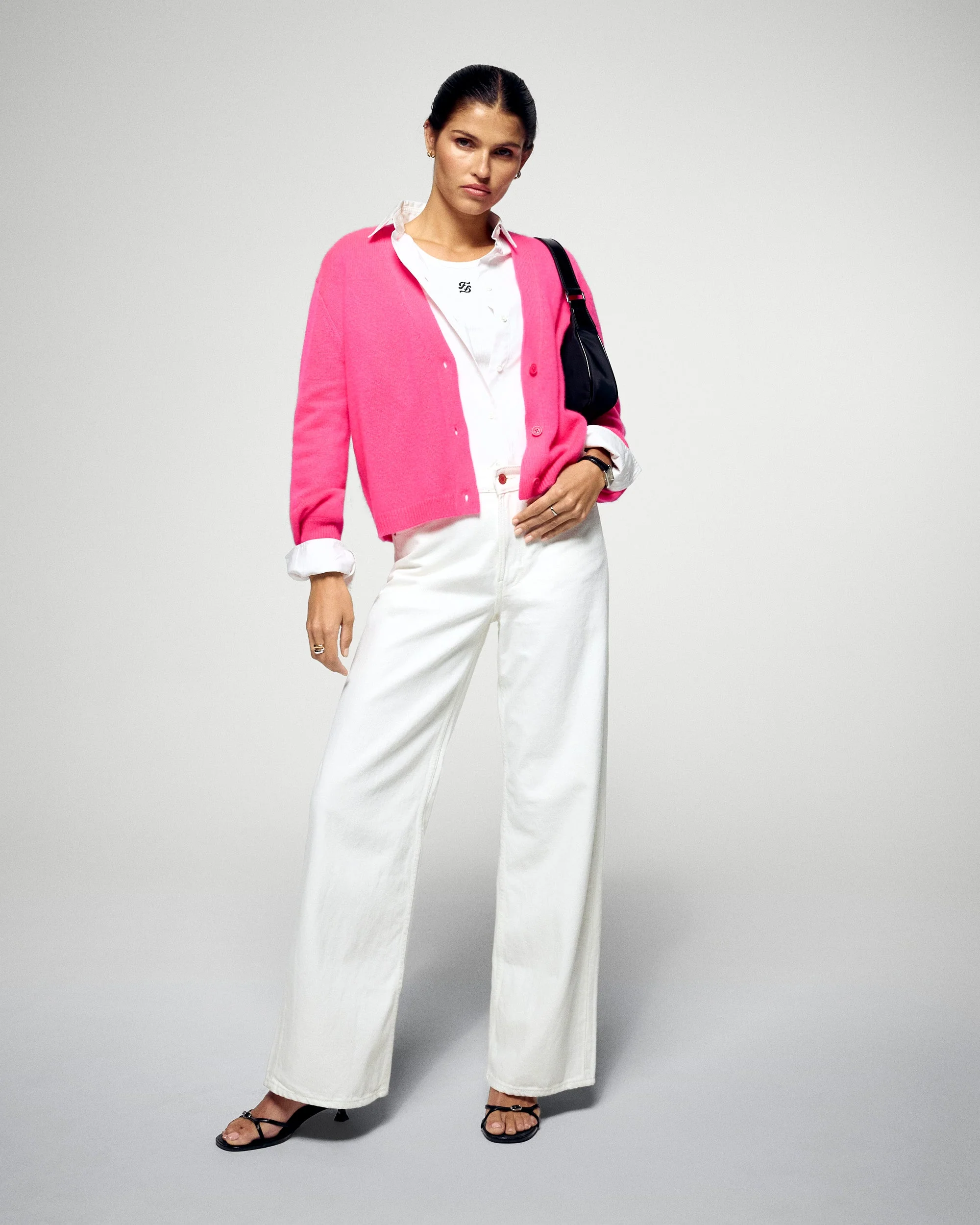Cardigan sweater (H25 / FEMME / Solar Pink) - Image 4