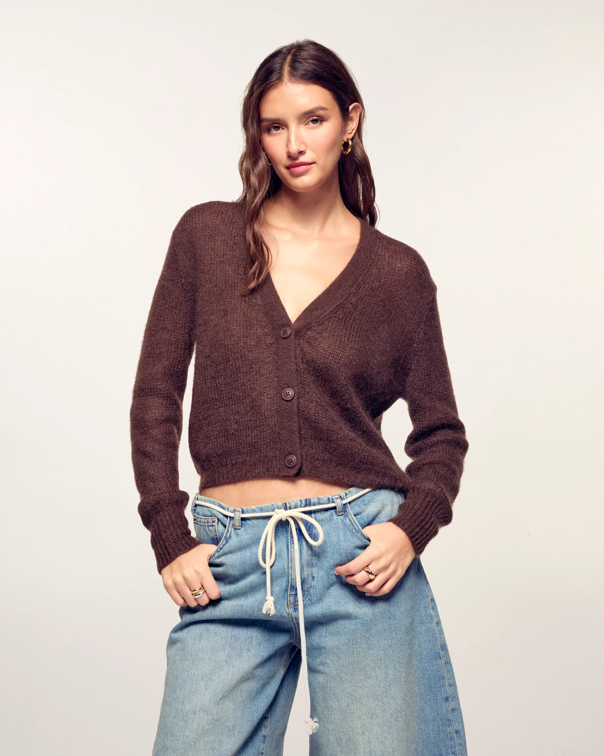 Mohair Cardigan (S26 / FEMME/ Chocolat)