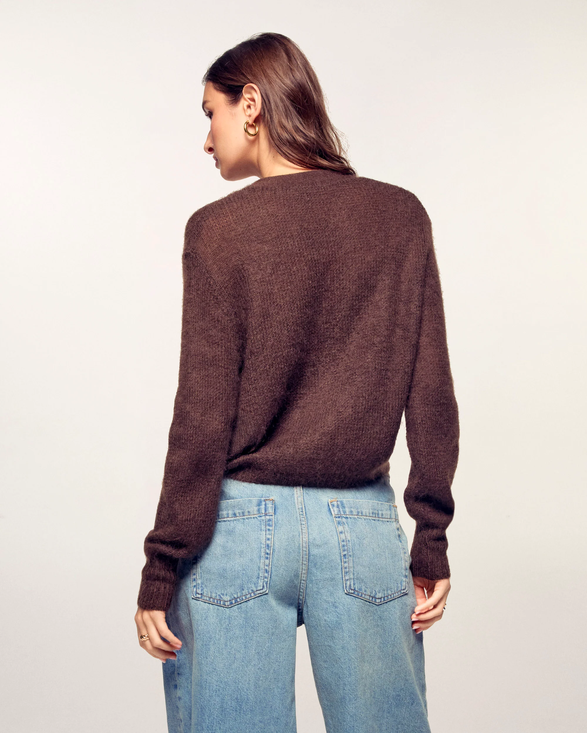 Mohair Cardigan (S26 / FEMME/ Chocolat) - Image 4