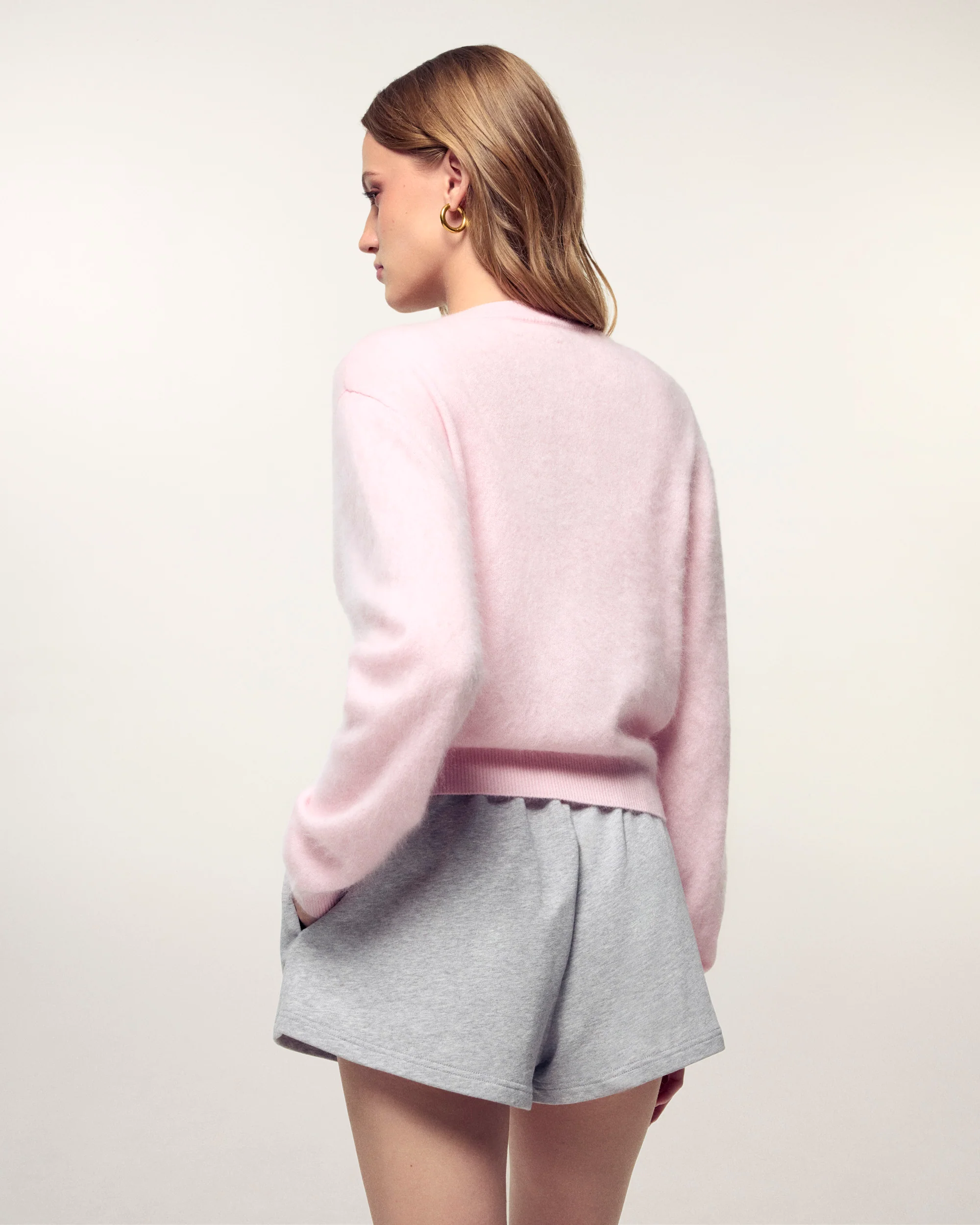 Brushed Cashmere Cardigan (S26/ FEMME/ Cloudy Pink) - Image 5