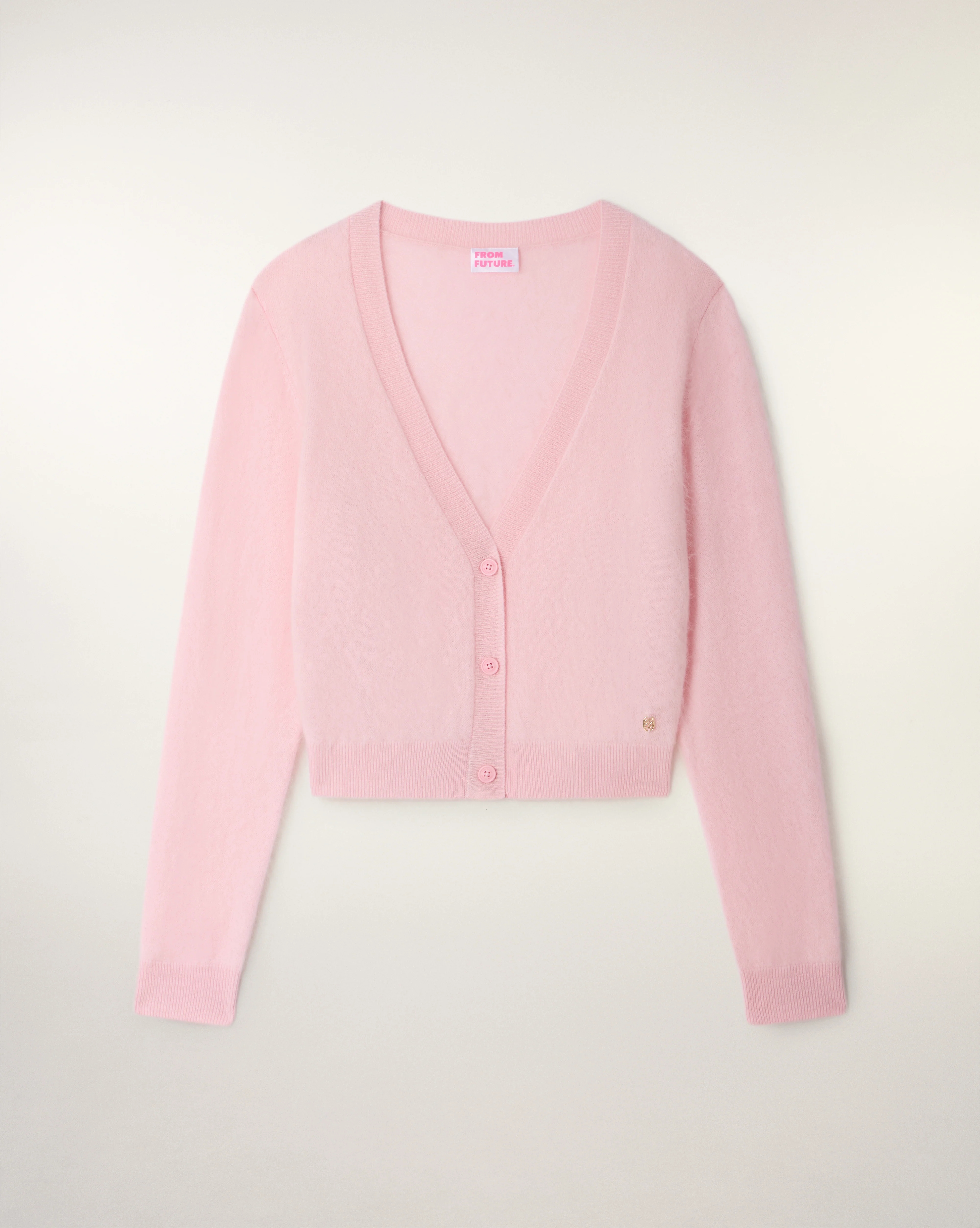Brushed Cashmere Cardigan (S26/ FEMME/ Cloudy Pink) - Image 6