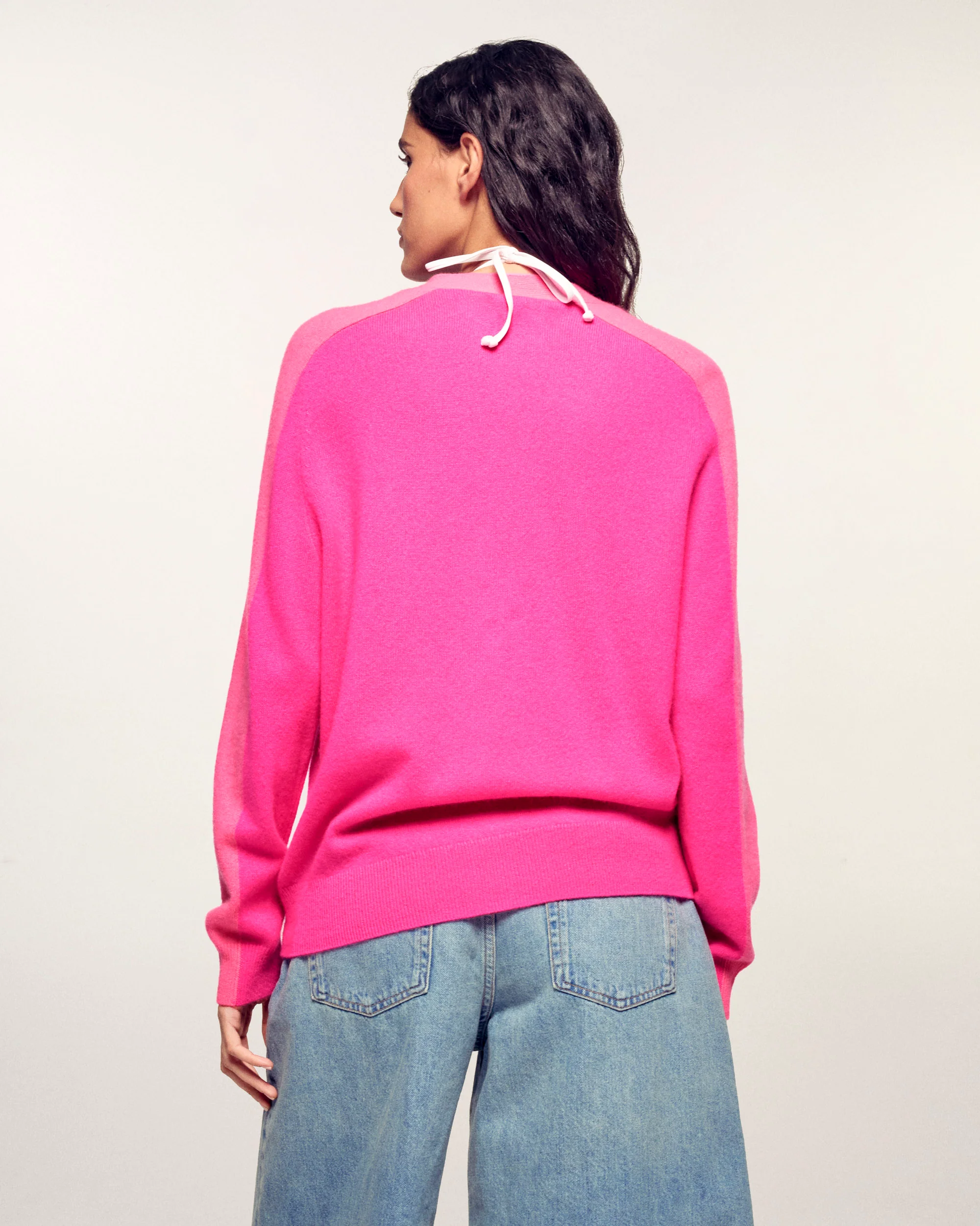 Striped Cashmere Cardigan (S26 / FEMME / Love Pink) - Image 4
