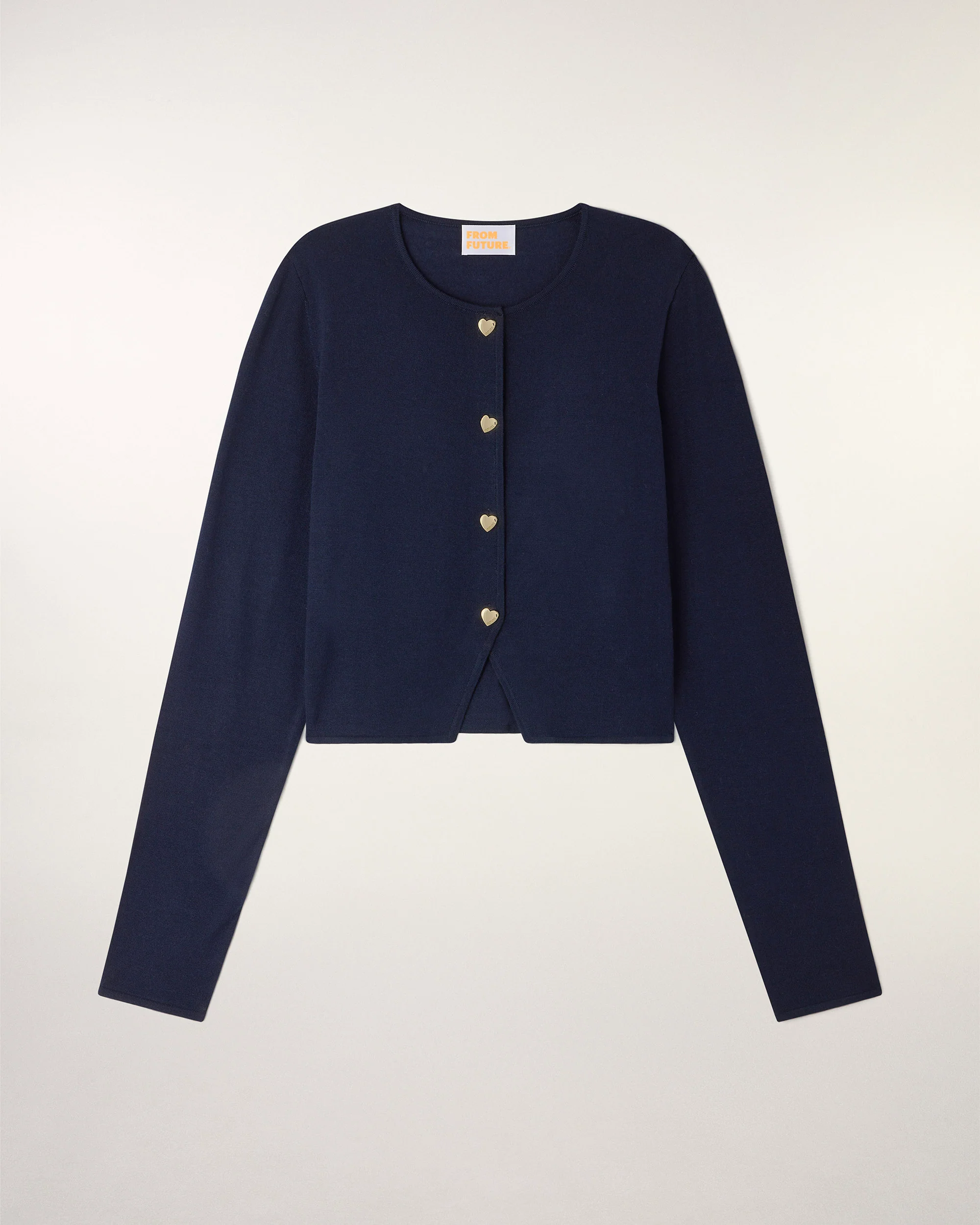 Heart Button Cardigan (S26 / FEMME / Navy / RWS) - Image 5