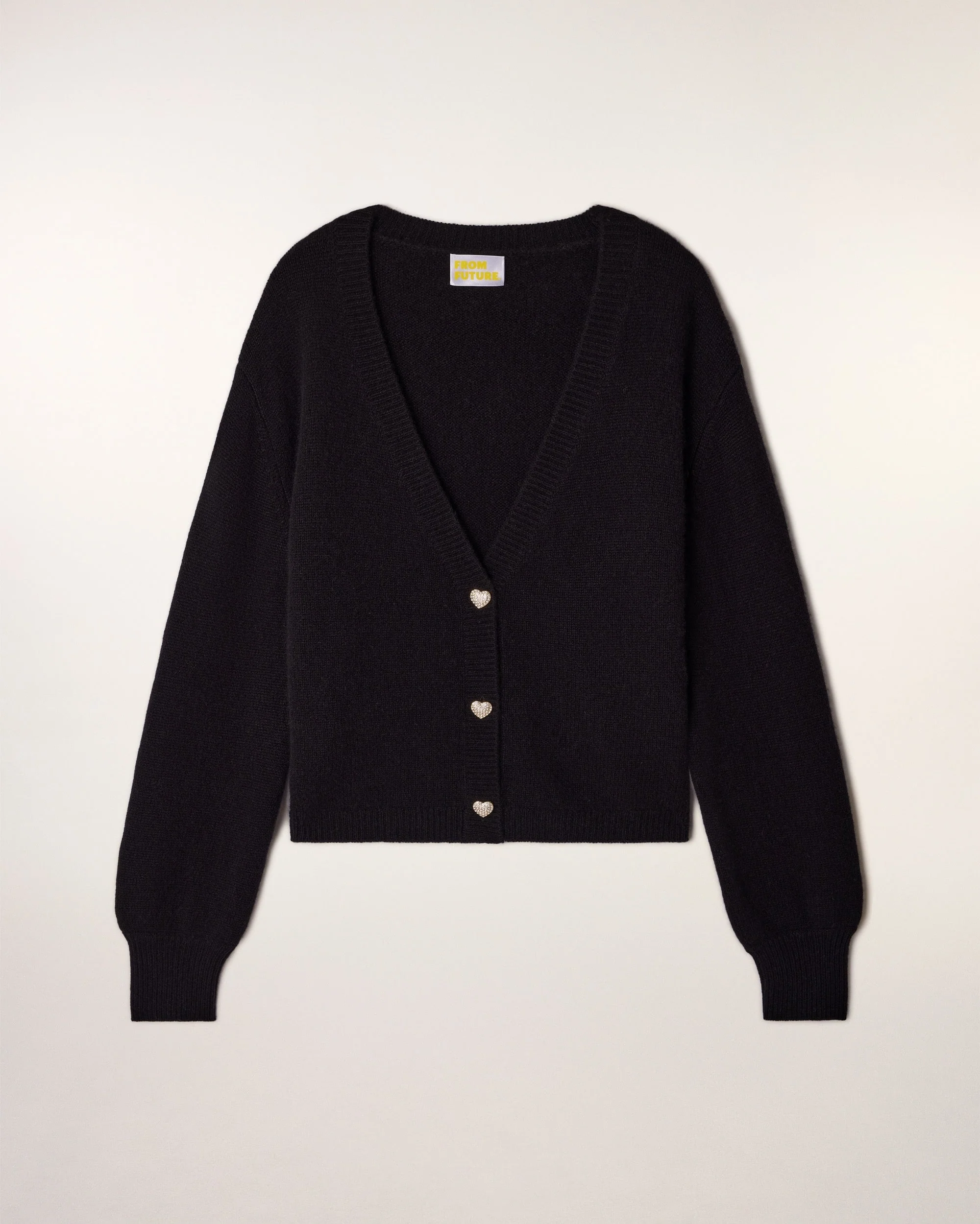 Heart Button Cardigan (S26/ FEMME/ Noir) - Image 5