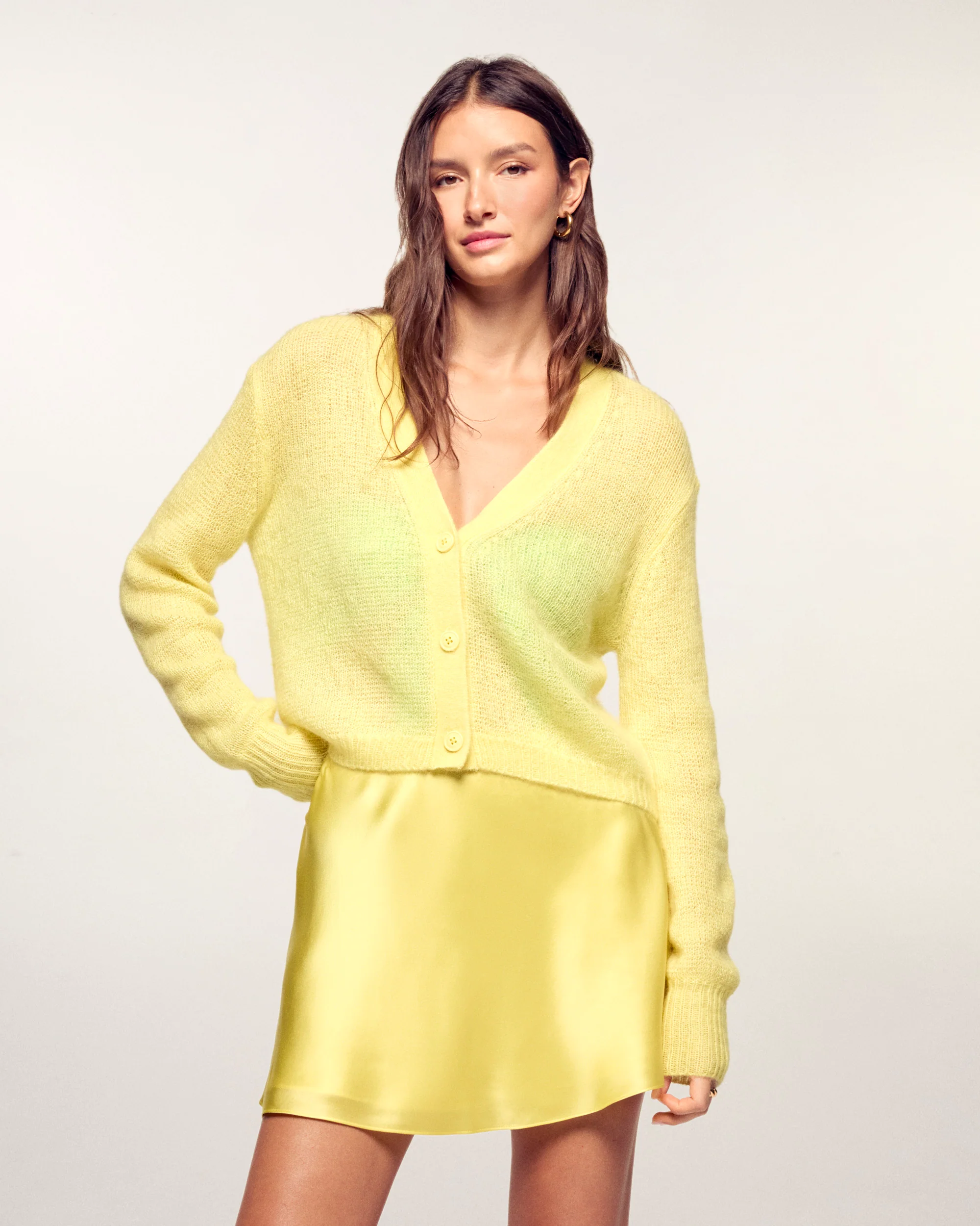 Mohair Cardigan (S26 / FEMME / Star Yellow) - Image 3