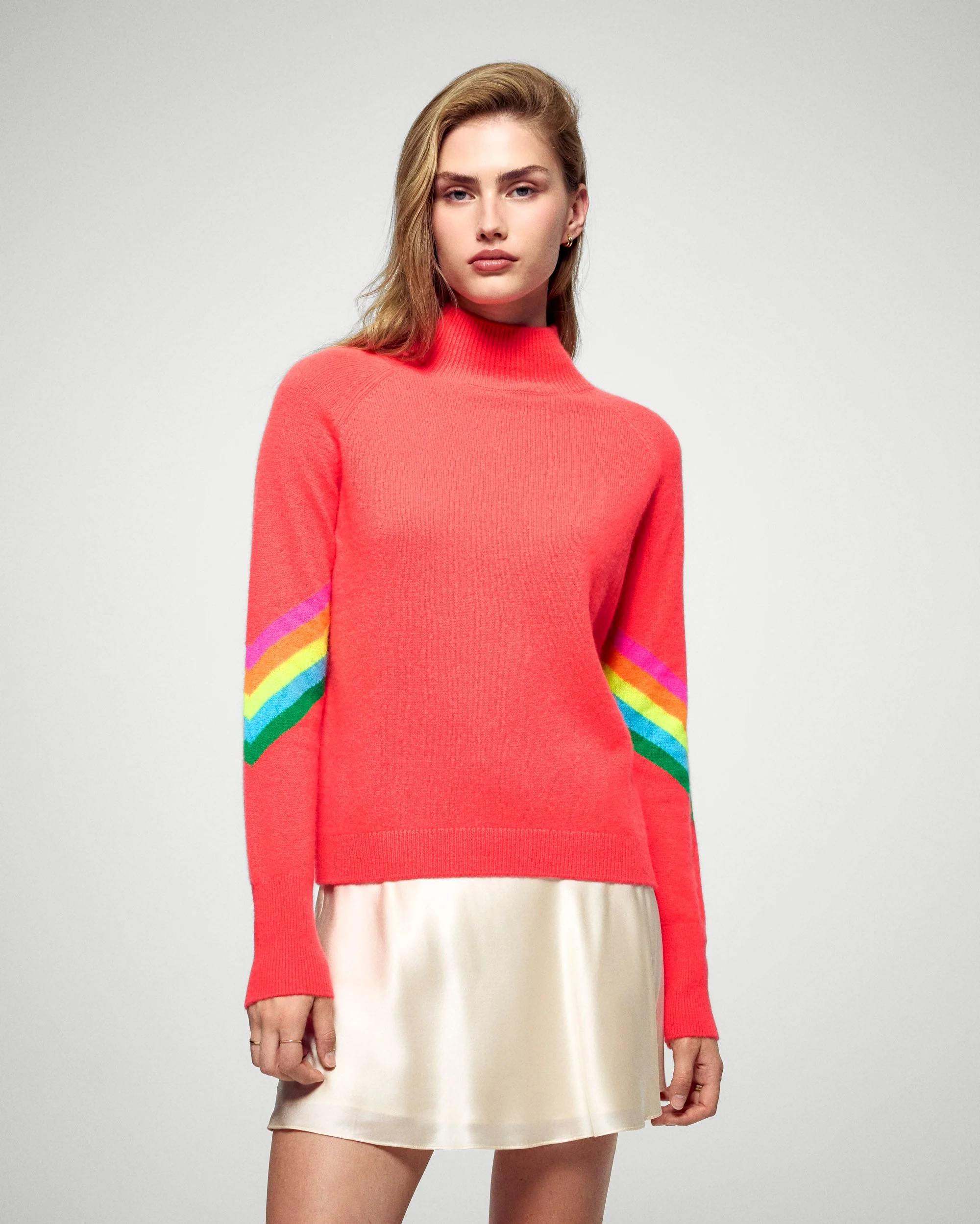 Mock Neck Sweater (H25 / FEMME / Cosmic Coral) - Image 4
