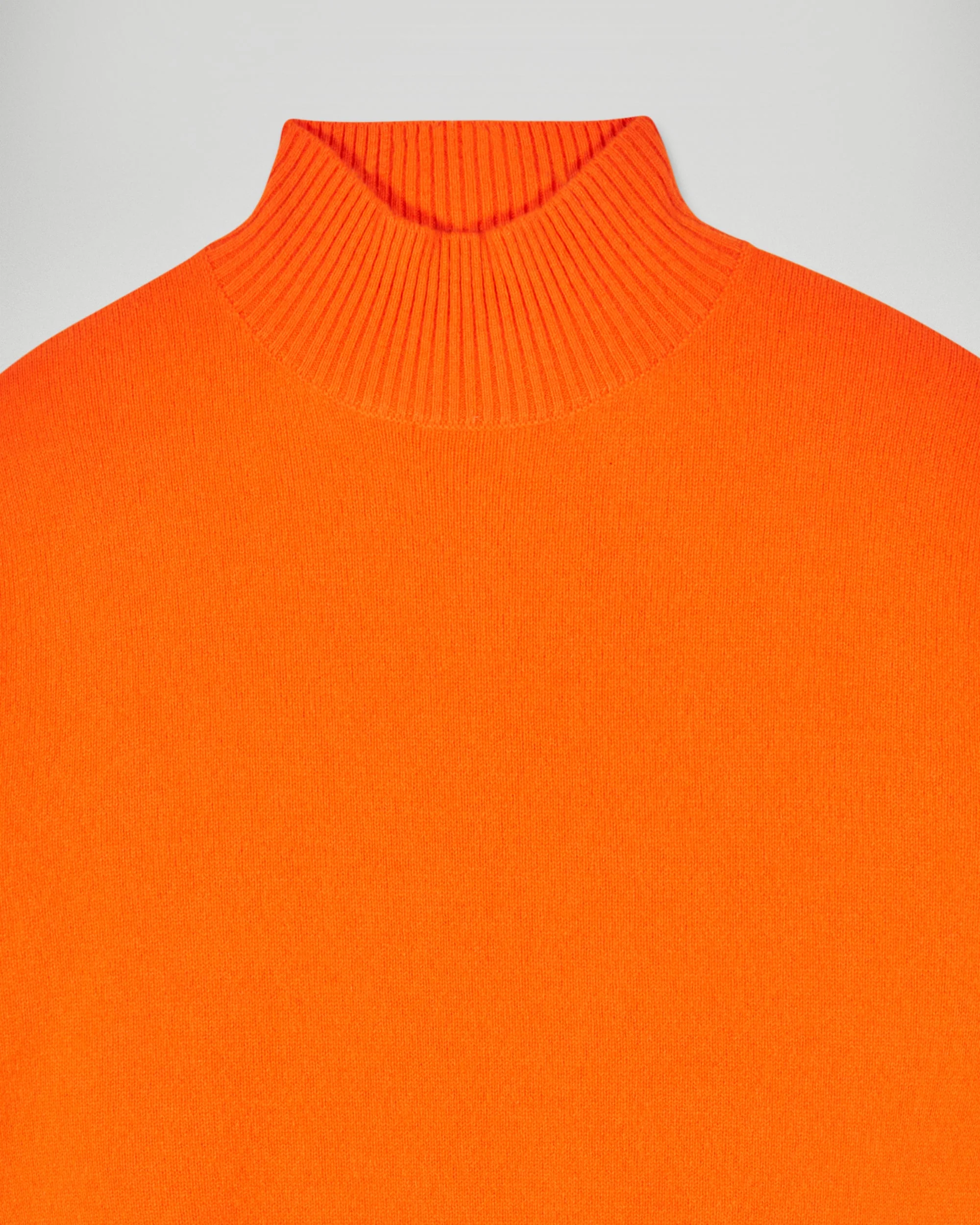 Mock Neck Sweater with Stripes (H25 / FEMME / Golden Orange) - Image 6