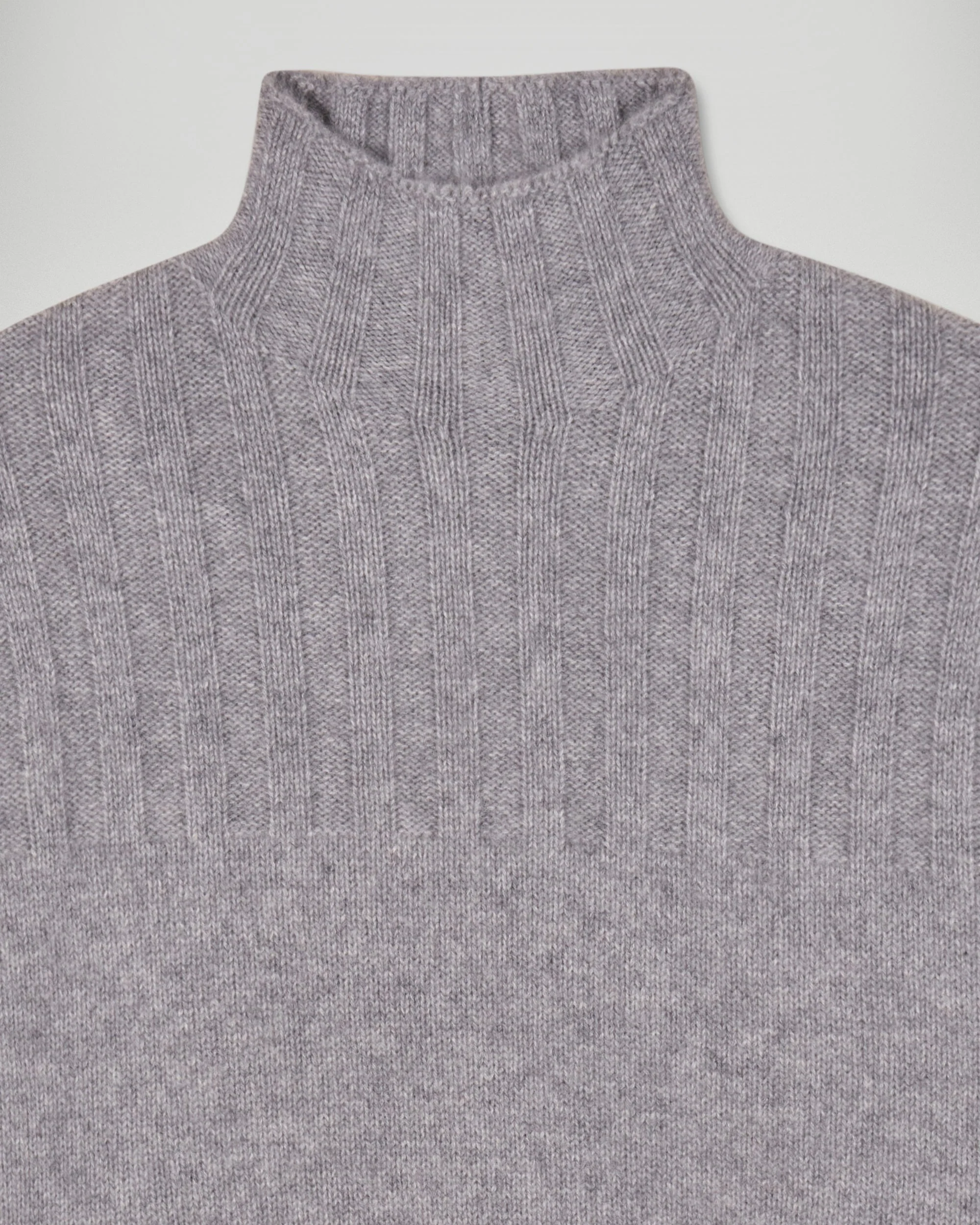 Mock Neck with Contrast Trims (H25 / FEMME / Dark Heather Gray) - Image 7