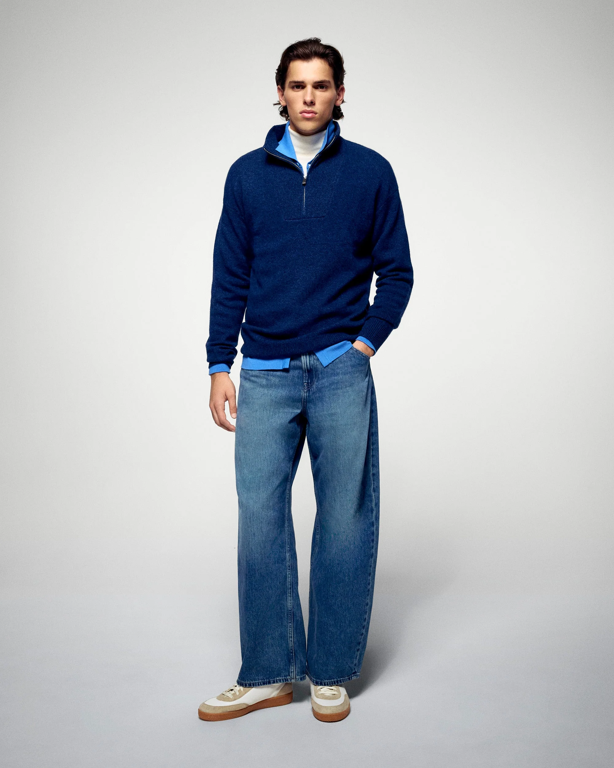 Mock Neck Sweater (H25 / HOMME / Twilight Navy) - Image 3