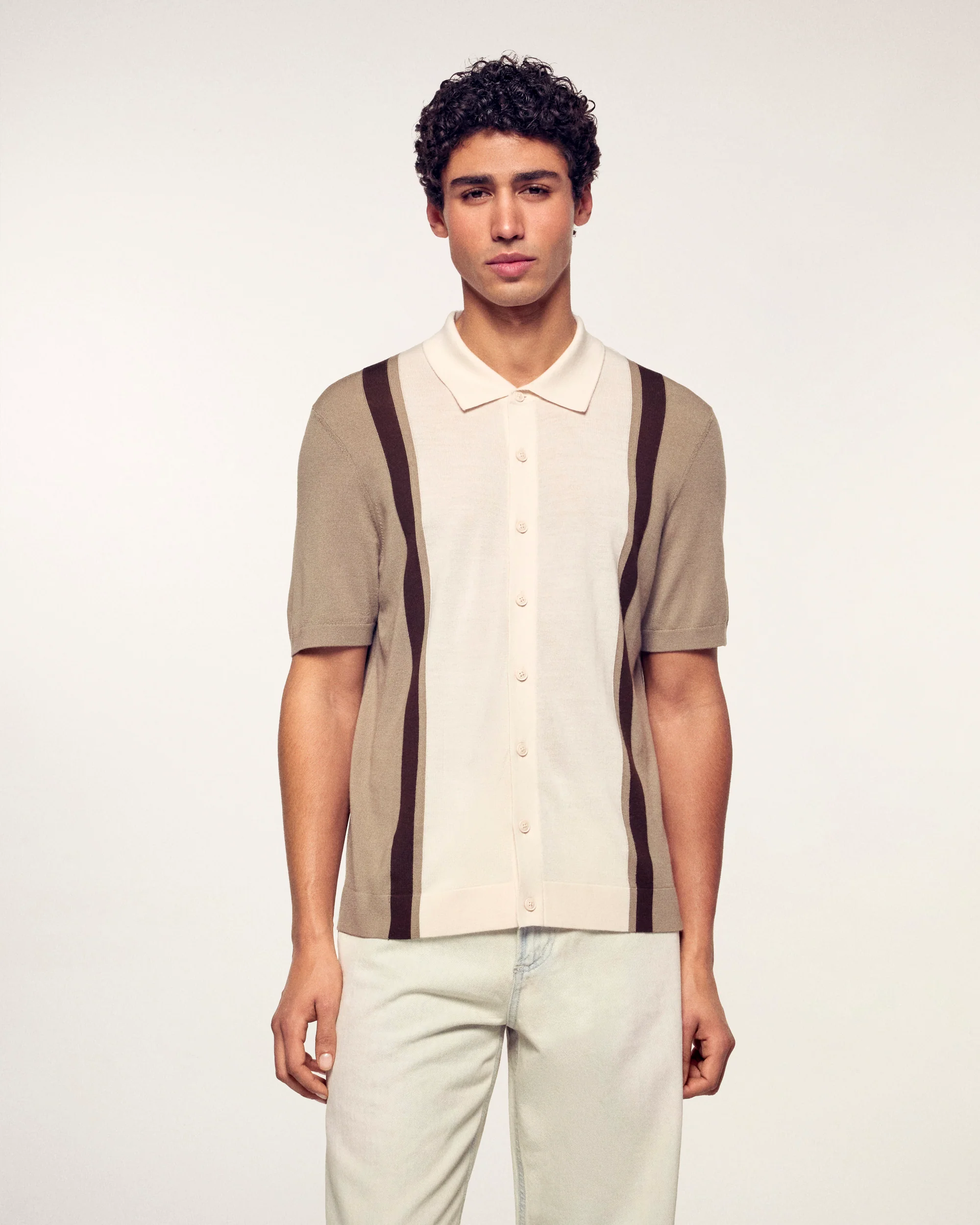 Short-Sleeve Polo Sweater (S26 / HOMME/ Sable / RWS)
