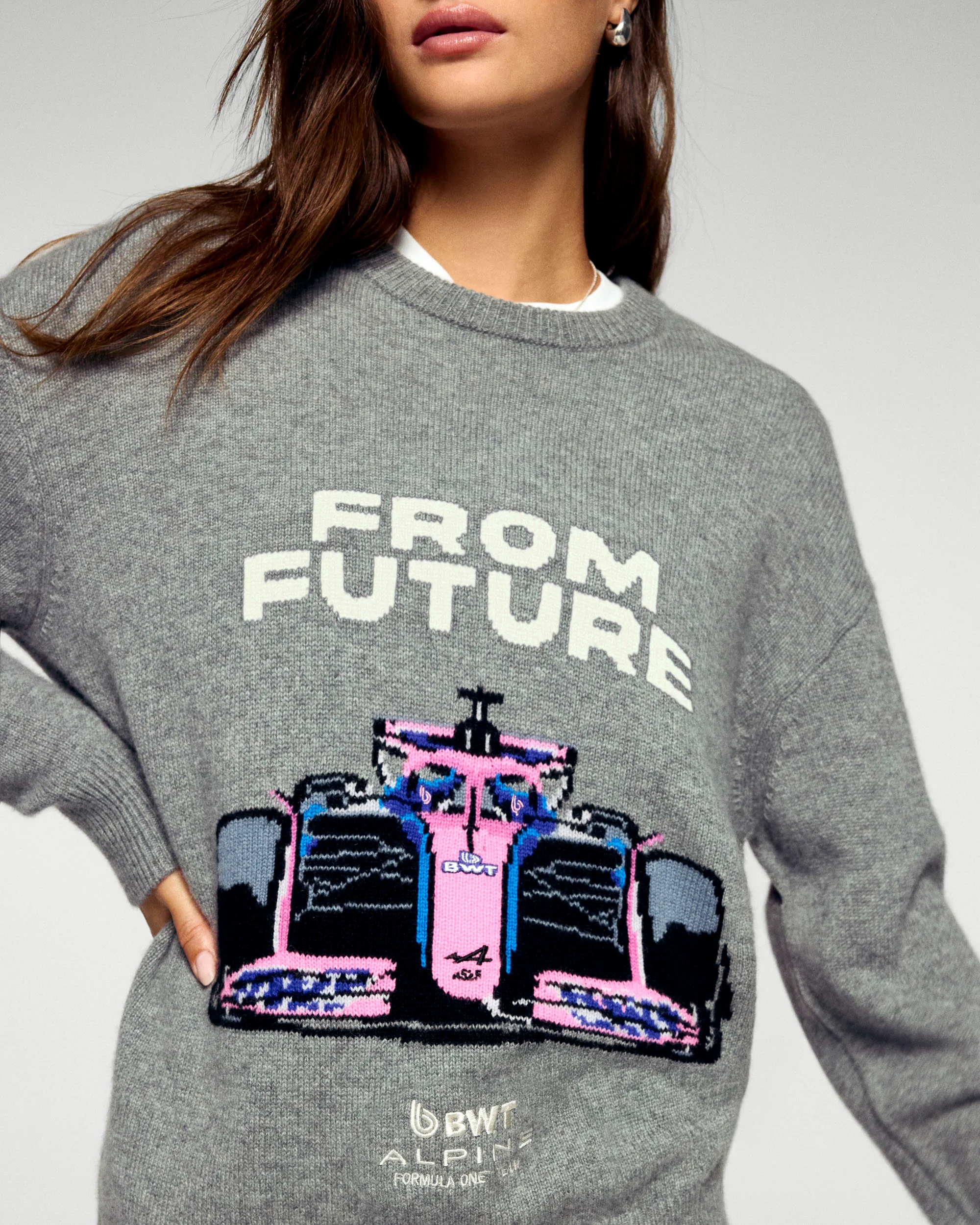 Crewneck Sweater Alpine (H25 / WOMEN / Dark Heather Gray) - Image 2
