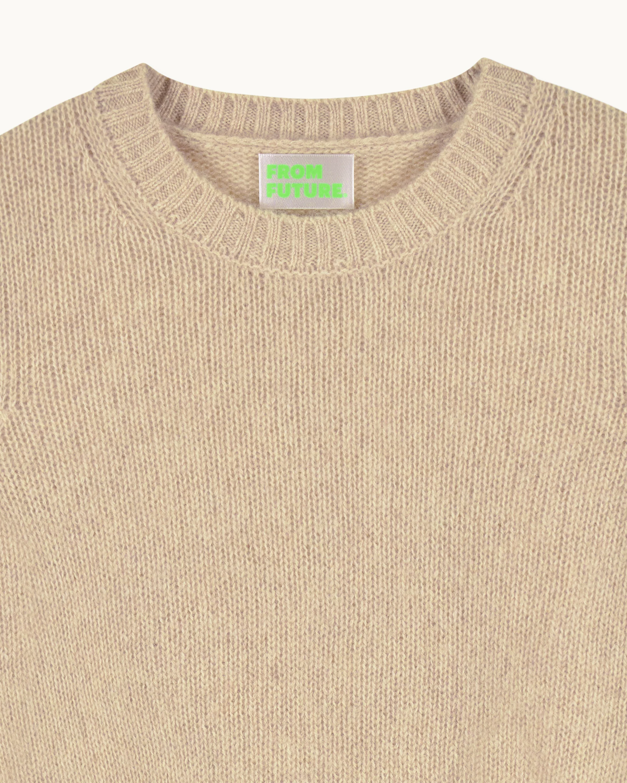 Short Crewneck Sweater (S25 / WOMEN / Heather Beige) - Image 6
