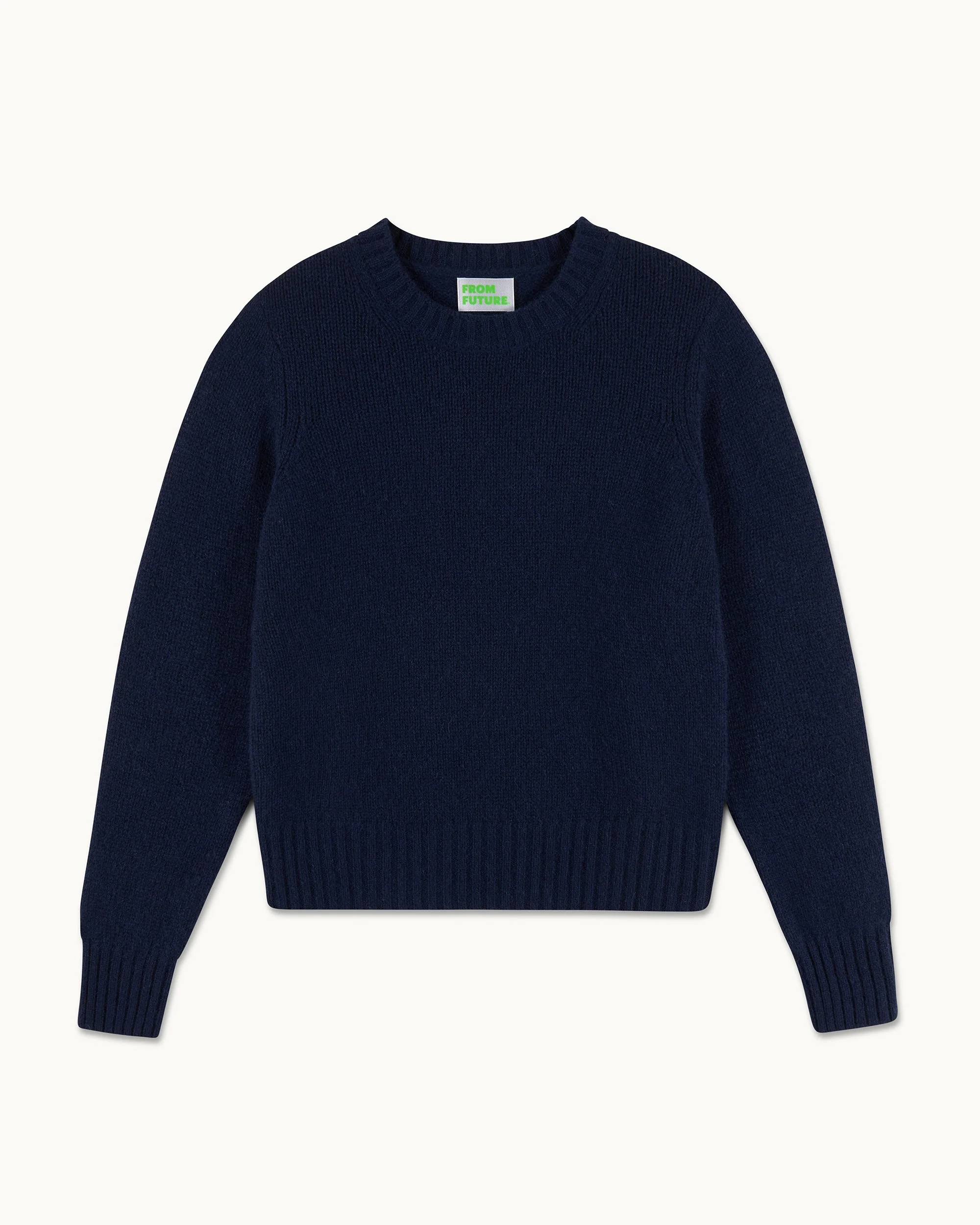 Short Crewneck Sweater (S25 / WOMEN / Navy) - Image 4
