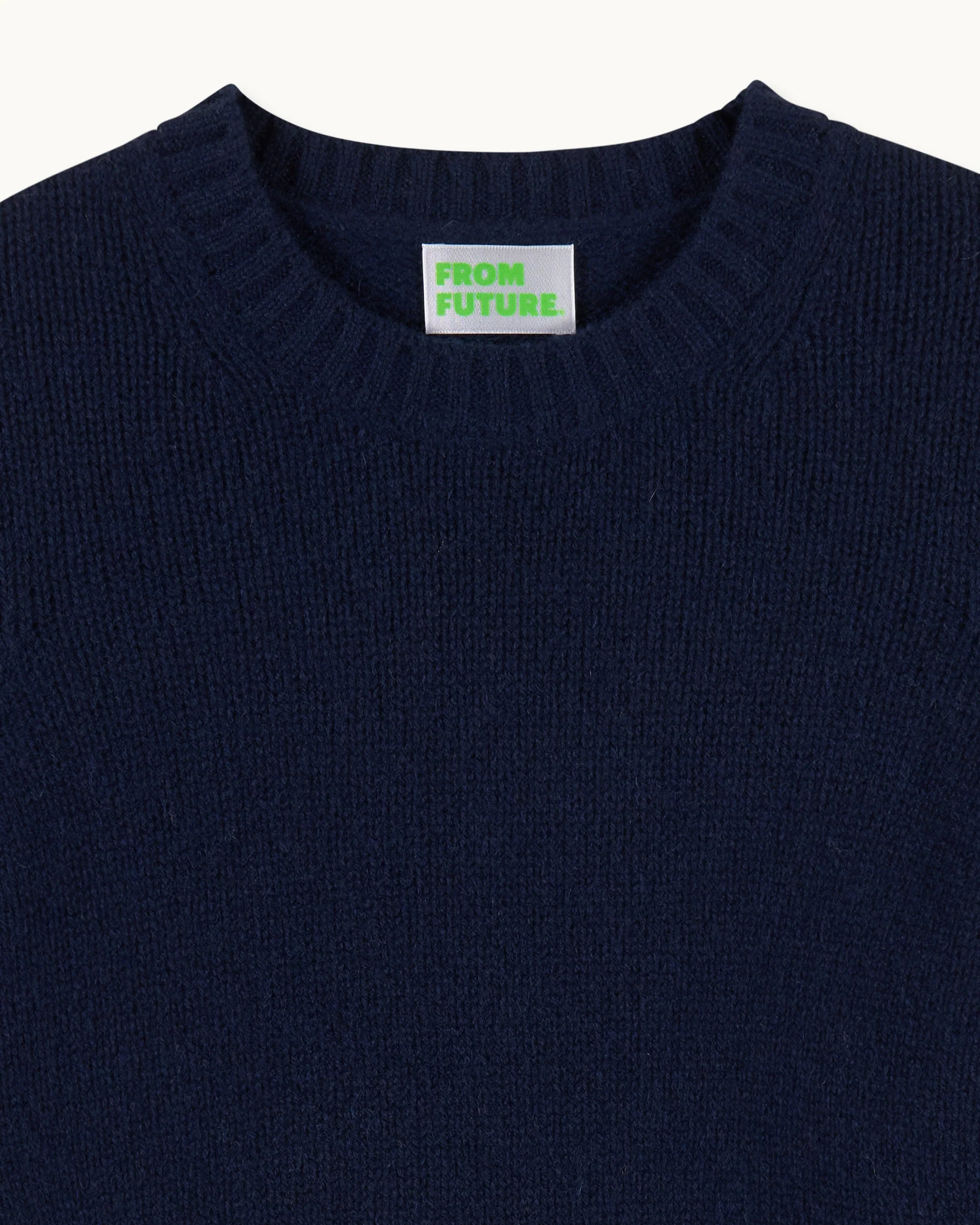 Short Crewneck Sweater (S25 / WOMEN / Navy) - Image 7