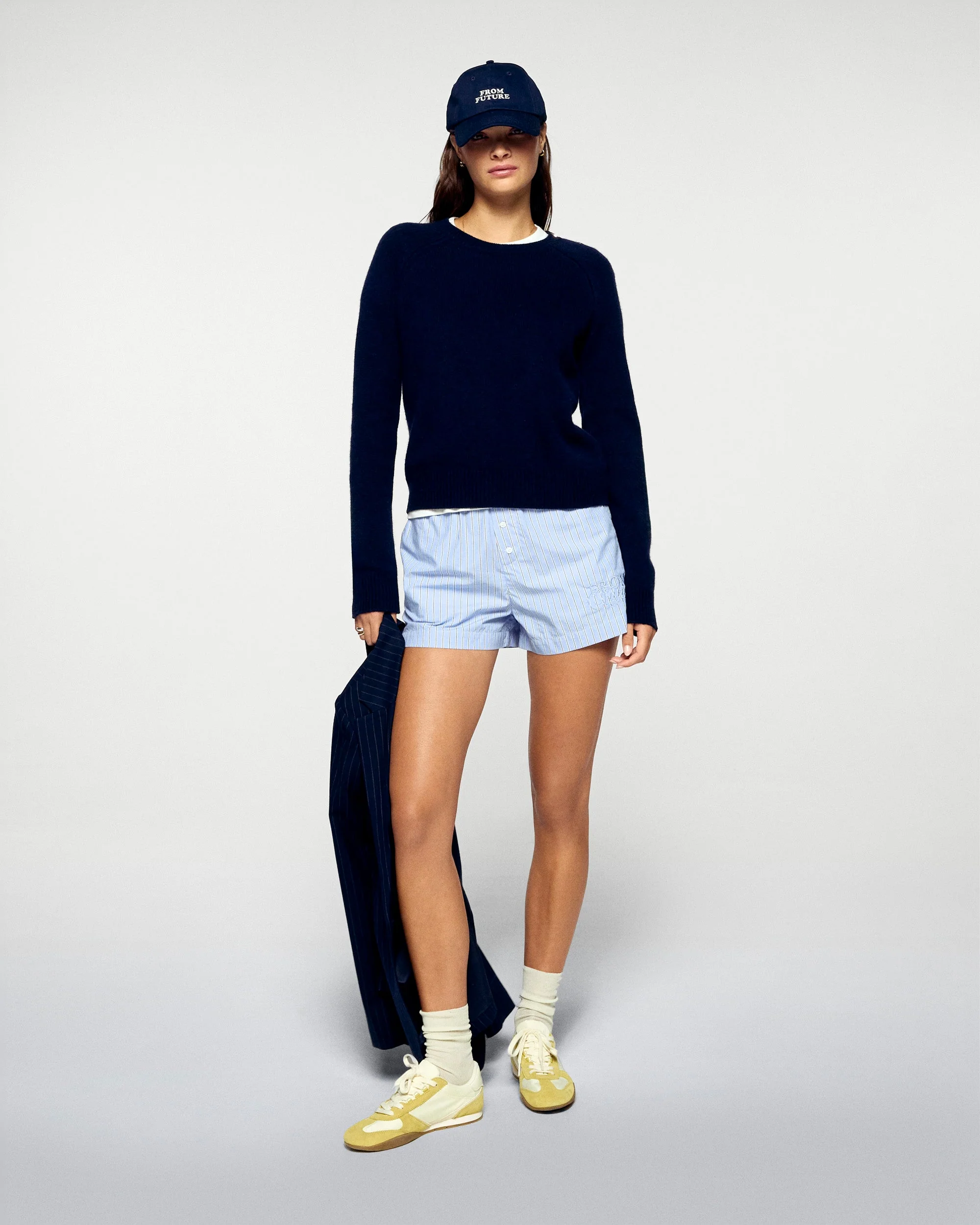 Crewneck Sweater (H25 / WOMEN / Navy) - Image 3