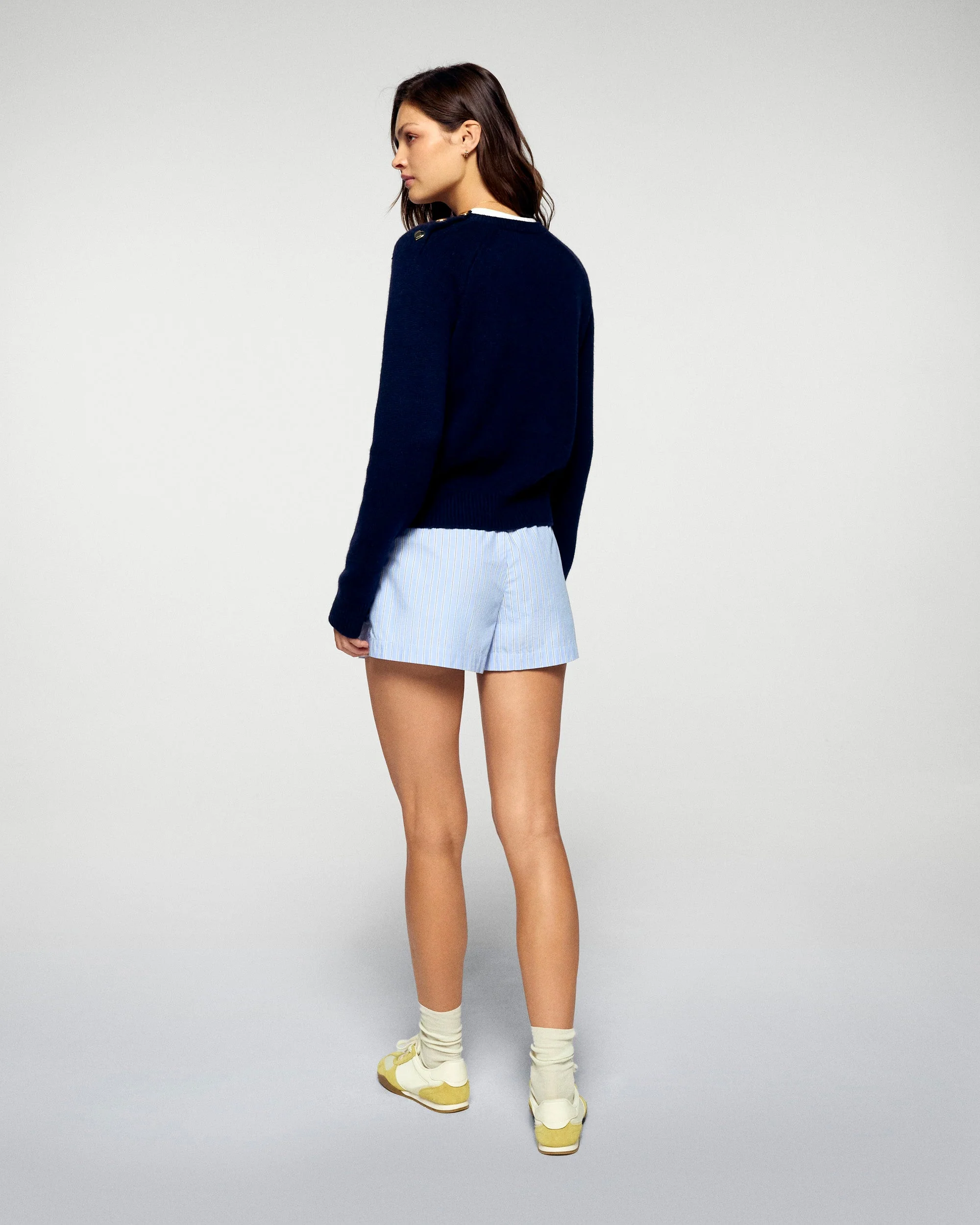 Crewneck Sweater (H25 / WOMEN / Navy) - Image 4