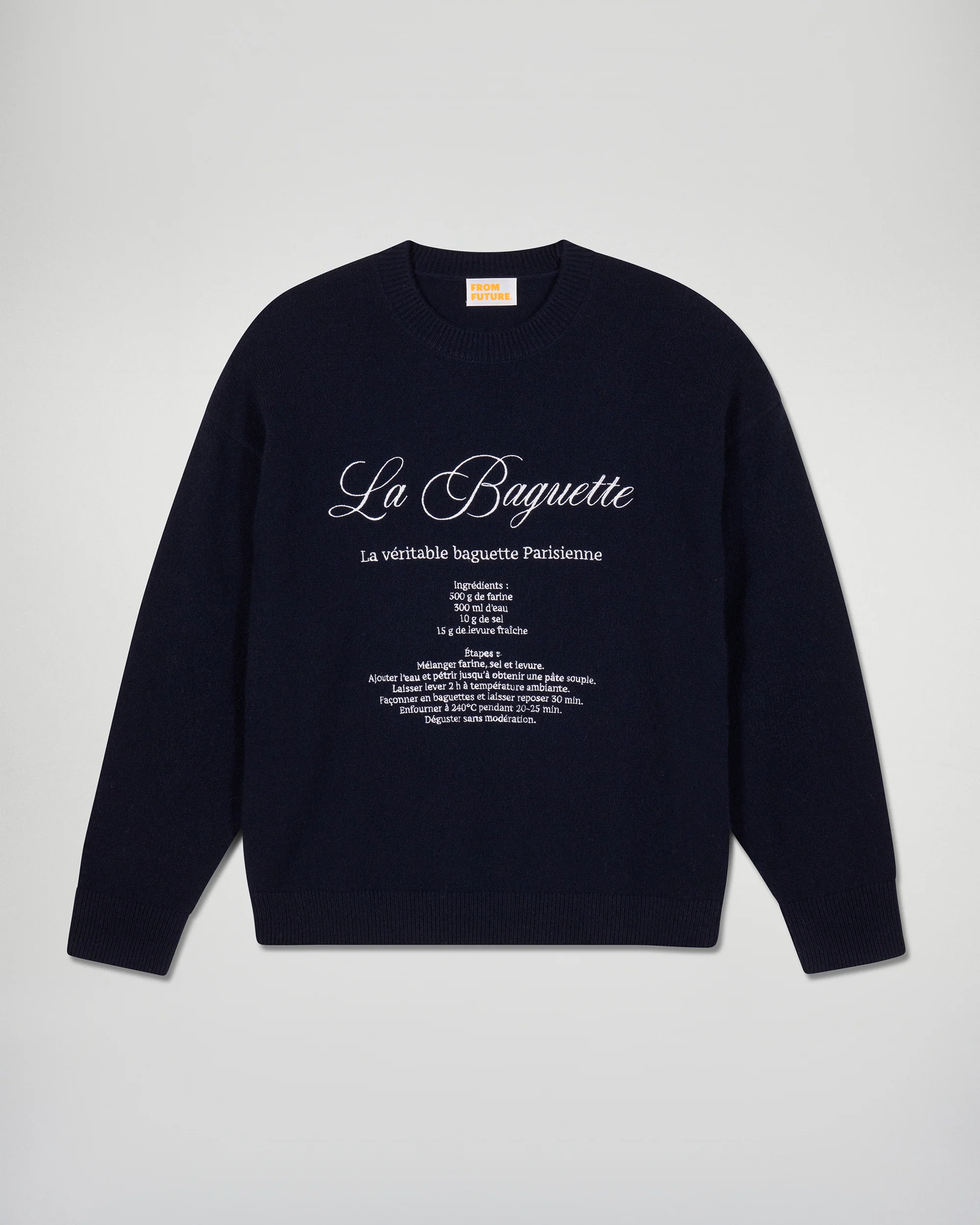 Crewneck Sweater La Baguette (H25 / WOMEN / Navy) - Image 6
