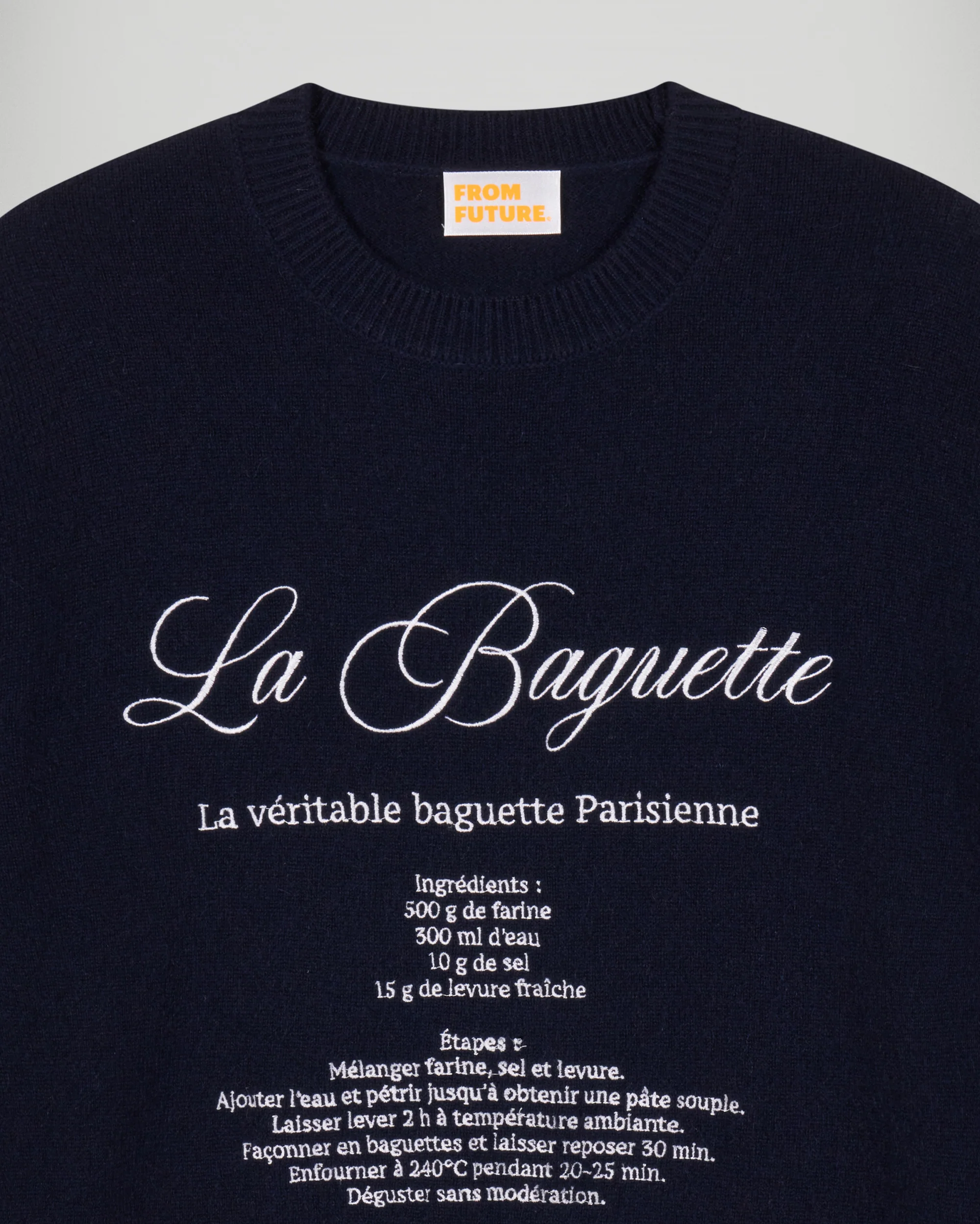 Crewneck Sweater La Baguette (H25 / WOMEN / Navy) - Image 7