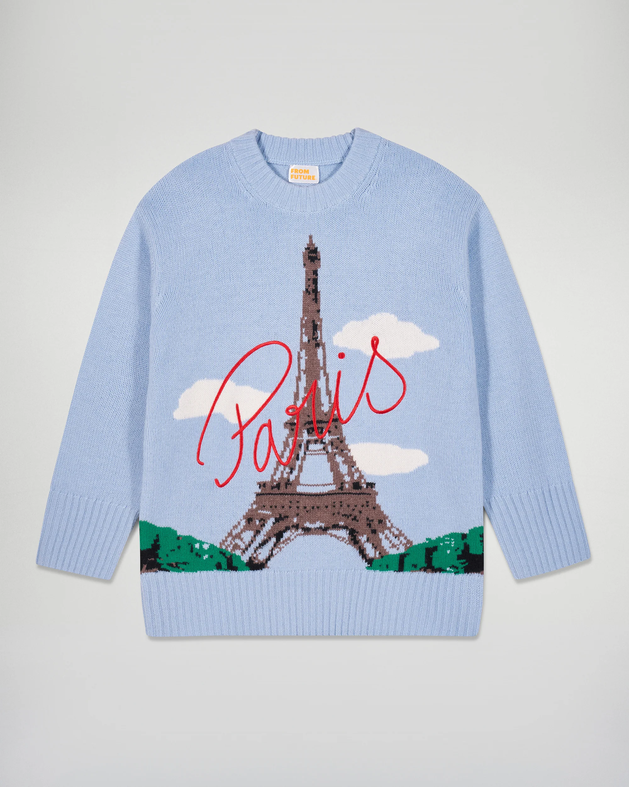 Crewneck Sweater Paris (H25 / WOMEN / Smooth Blue) - Image 6