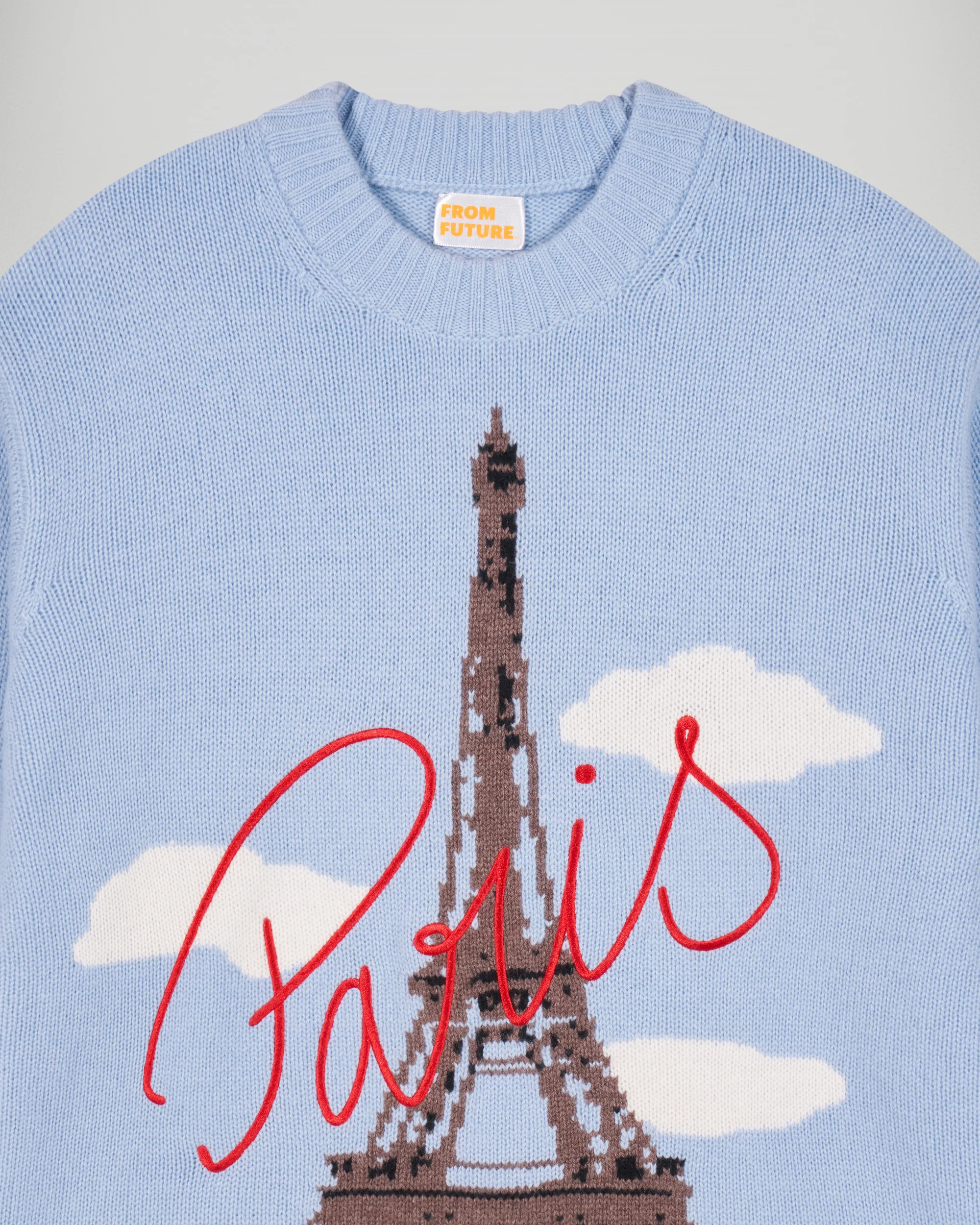 Crewneck Sweater Paris (H25 / WOMEN / Smooth Blue) - Image 7