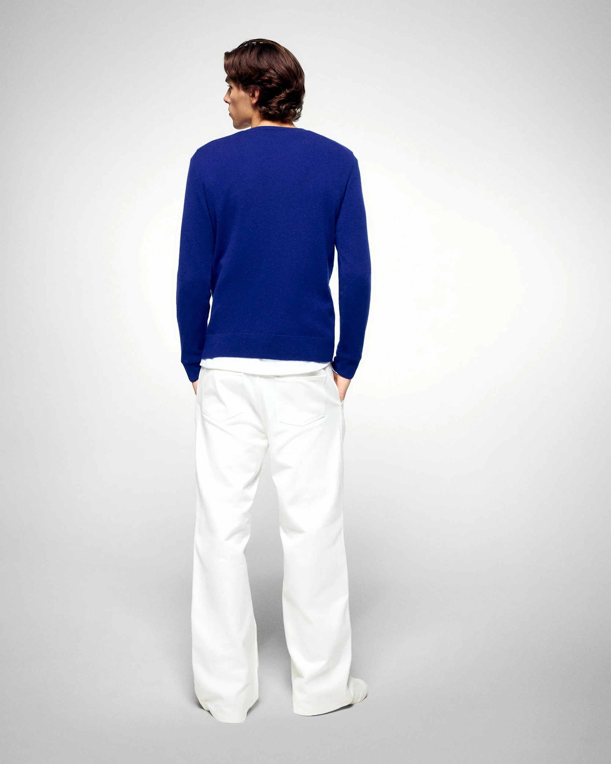 Multicolor Striped Crew-Neck Sweater (H25 / HOMME / Crown Blue) - Image 4